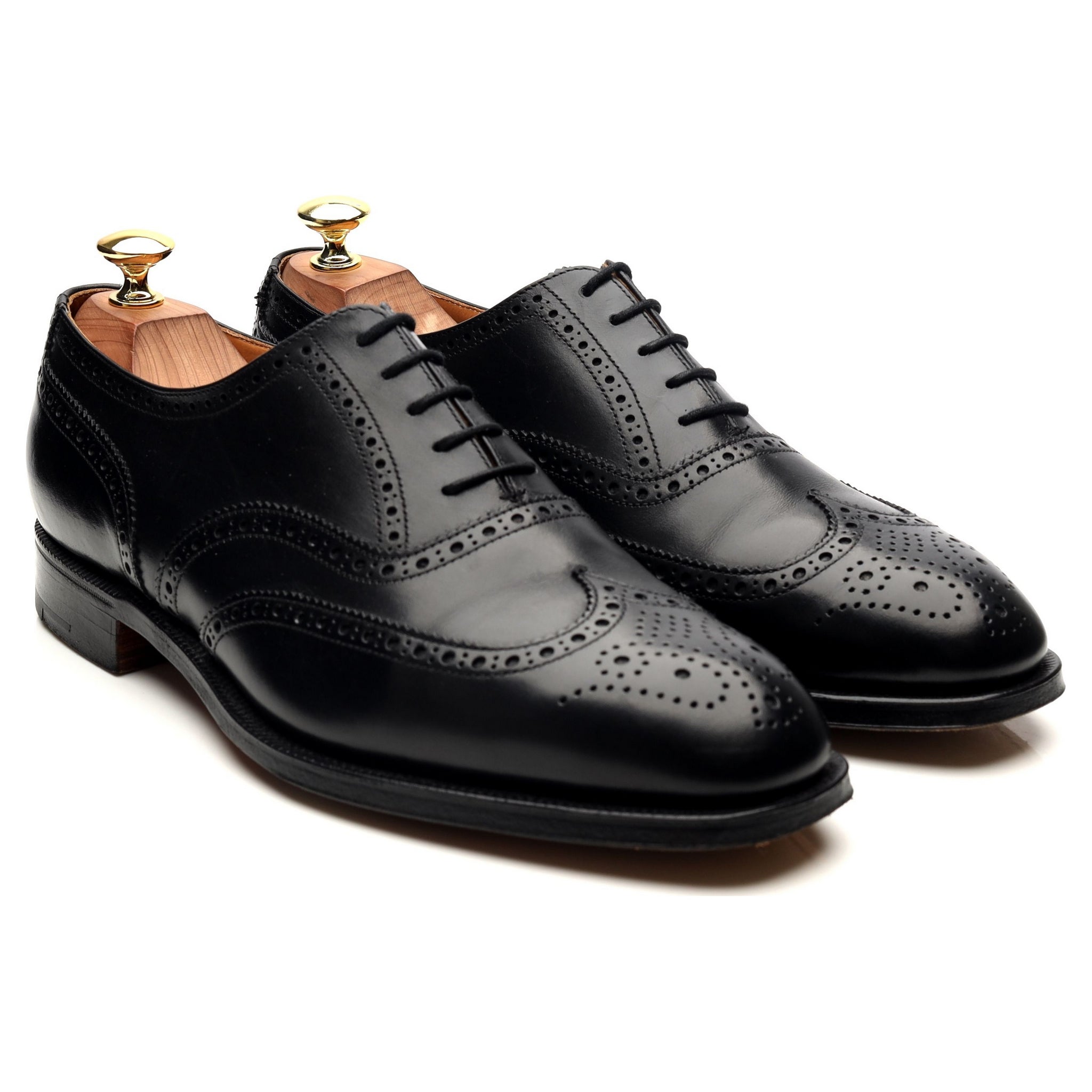 Crockett & Jones Canterbury richelieu brogue cuir noir 8,5