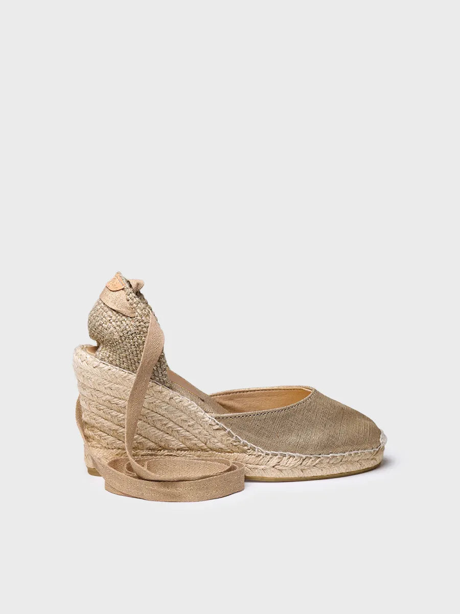 Toni Pons Florina espadrilles compensées rubans platine