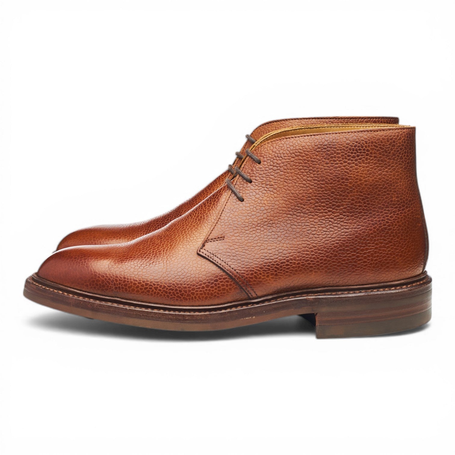 Crockett & Jones Chepstow boots cuir grainé marron UK 6