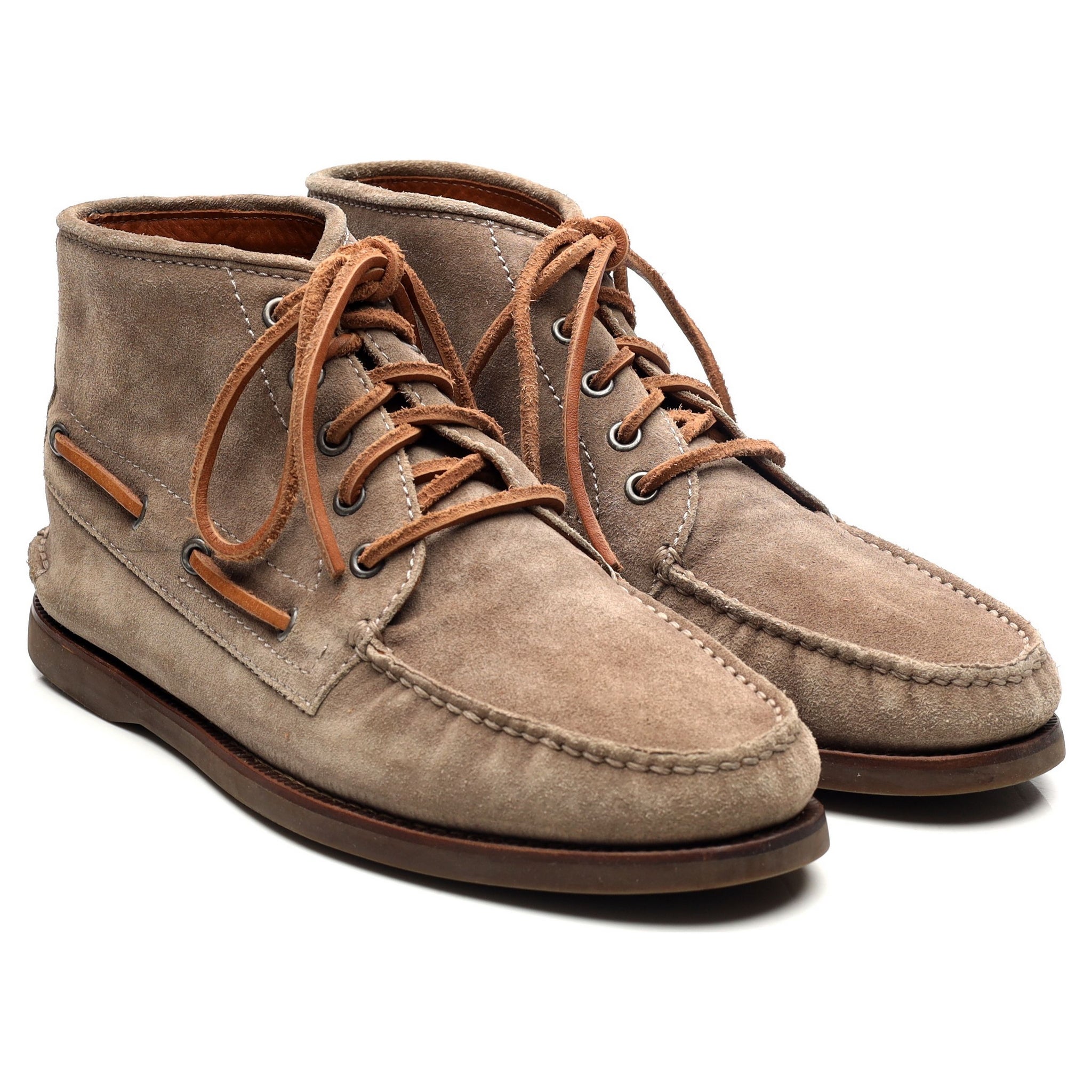 Brunello Cucinelli bottines suède beige homme UK 7