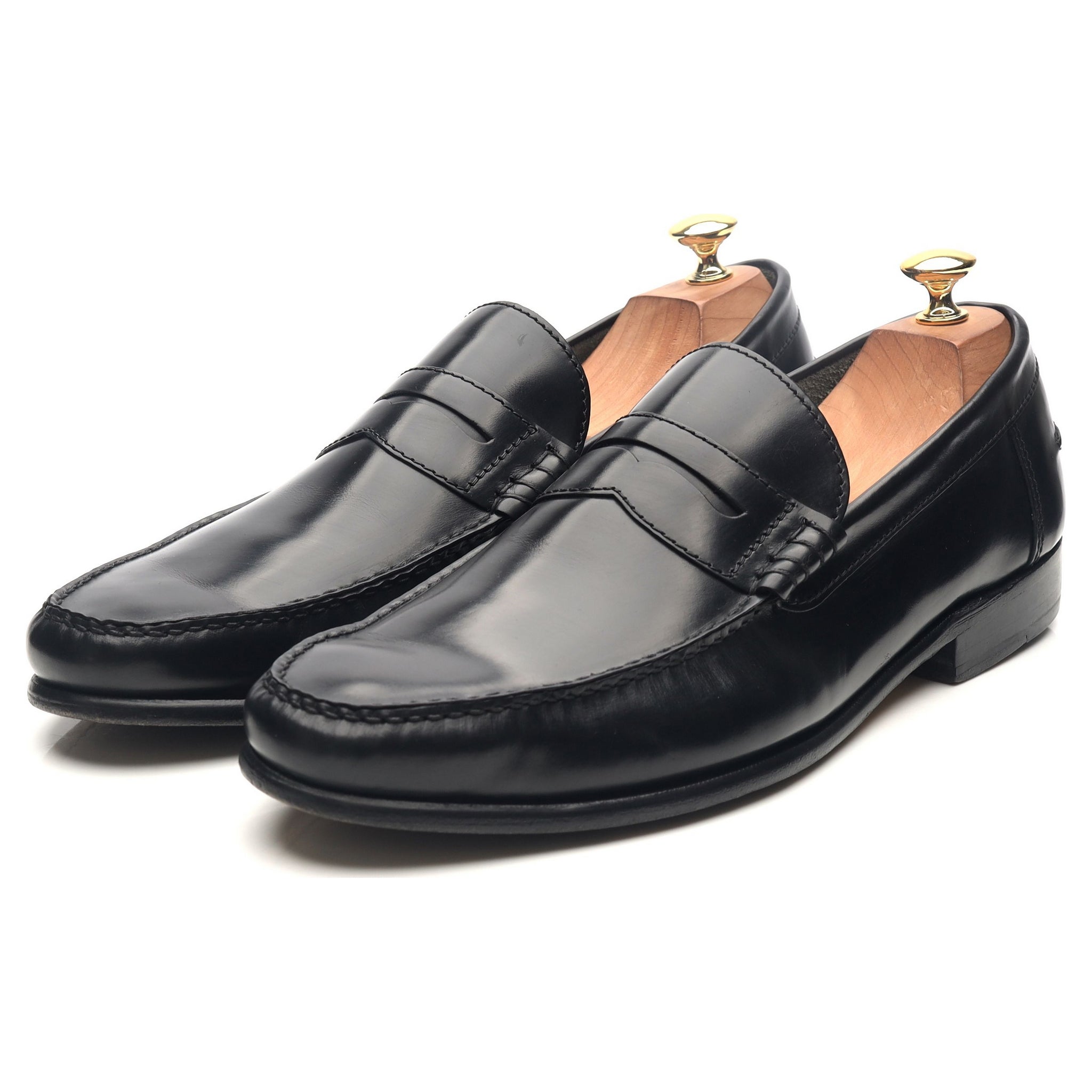 Barker Newington mocassins cuir noir UK 10.5 F
