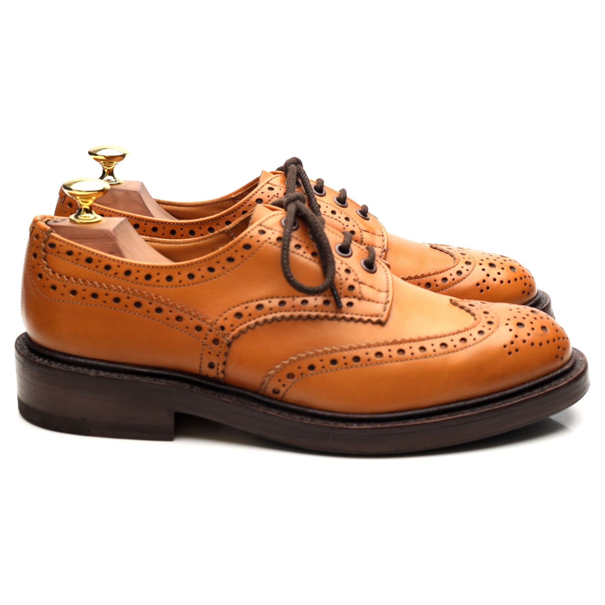 Tricker's Bourton derby cuir marron 7 UK brogue