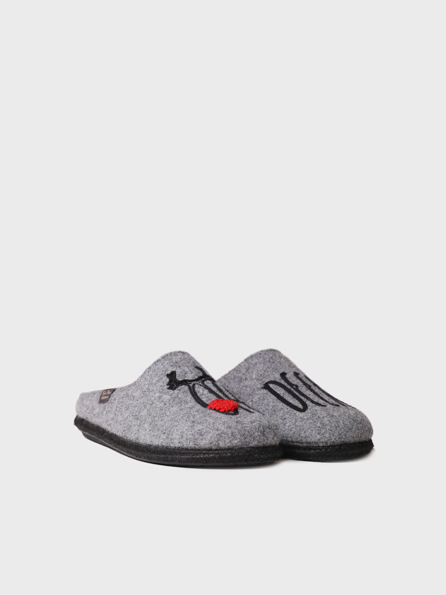 Toni Pons Tobi-DR pantoufle homme feutre gris Noel