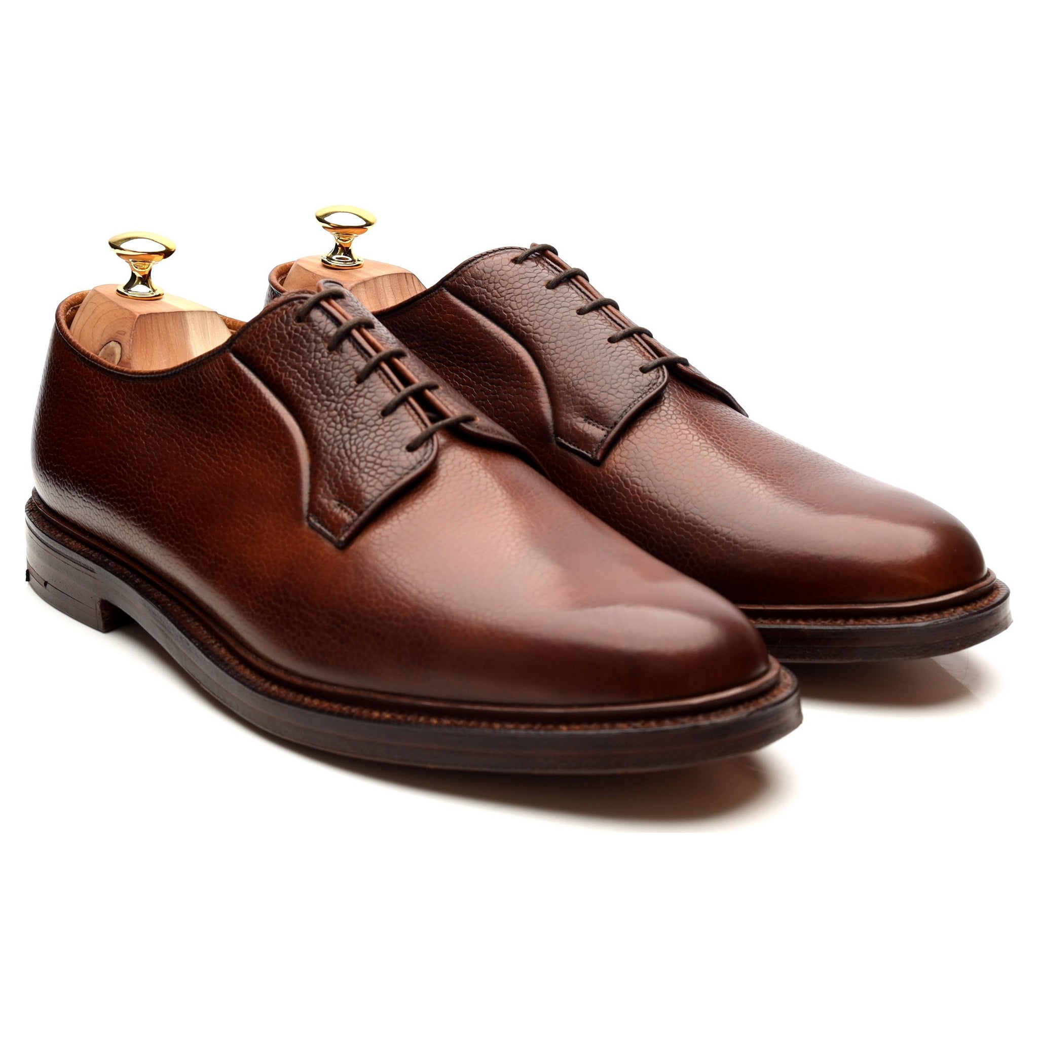 Crockett & Jones derby cuir marron UK 11 E grainé