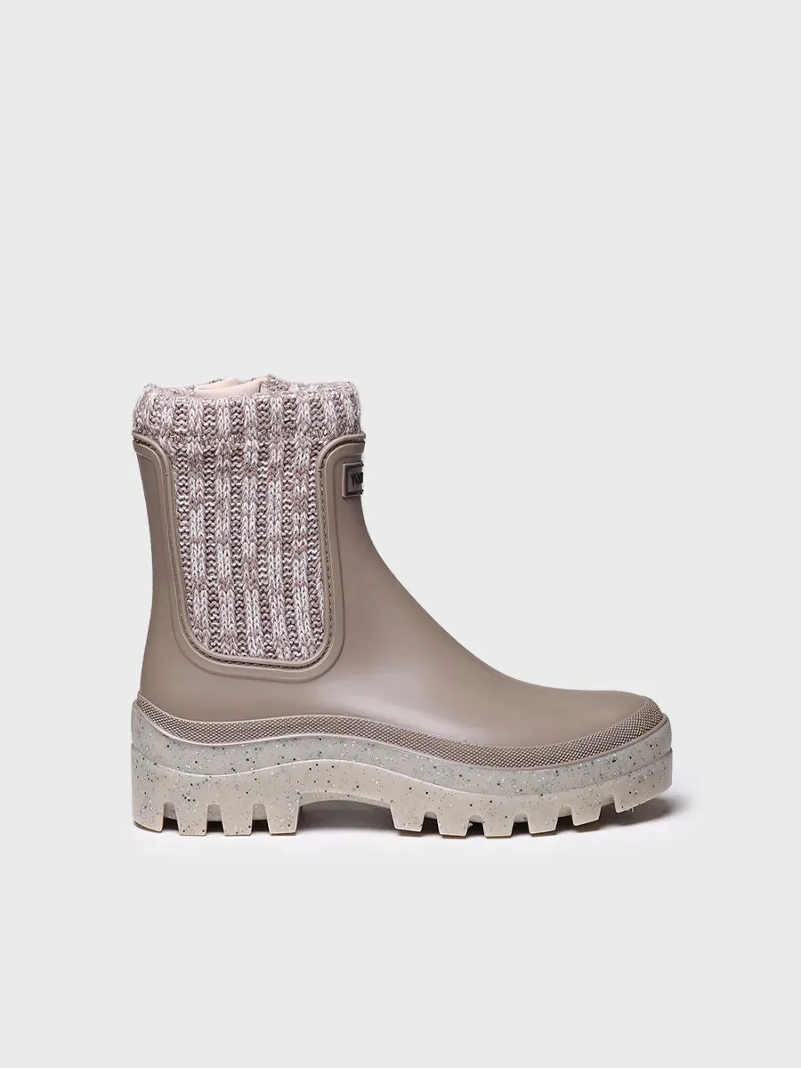 Toni Pons Camos botte pluie femme taupe imperméable