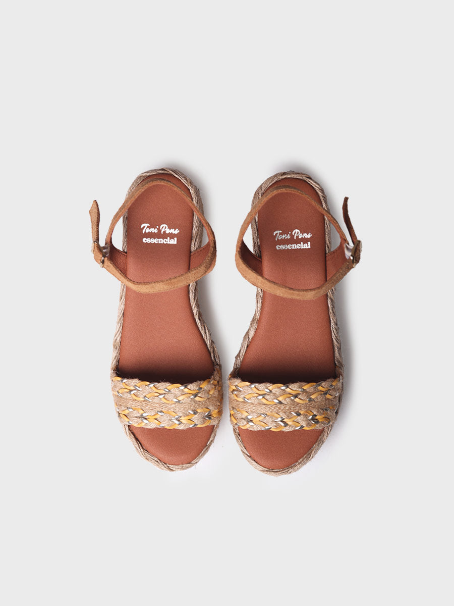 Toni Pons Rosalia espadrille cuir boucle 7 cm