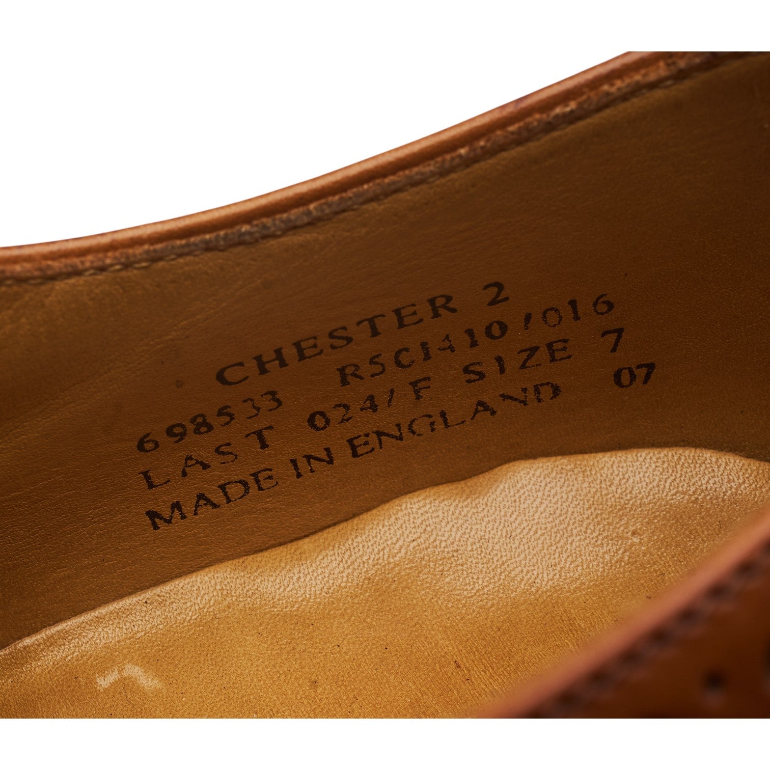 Loake 1880 Chester 2 derbys cuir marron UK 7