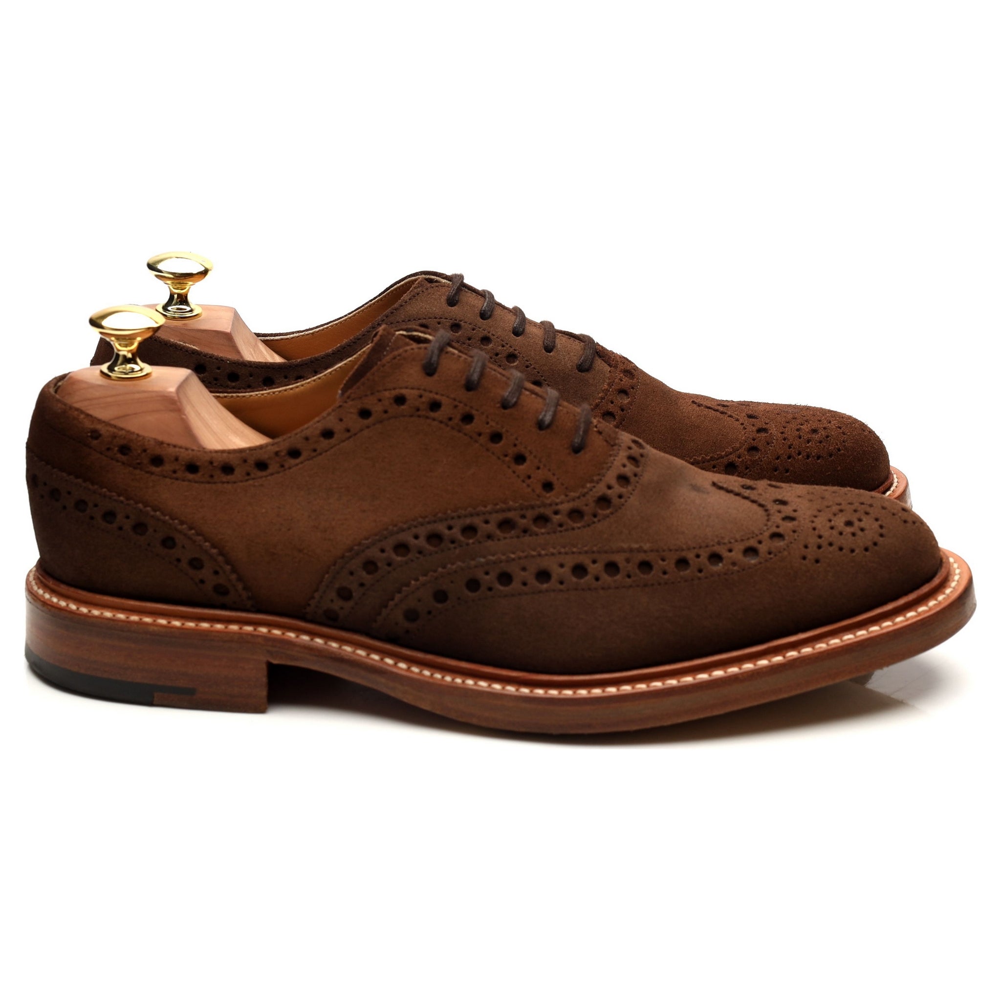 Barker brogue daim marron pointure 8