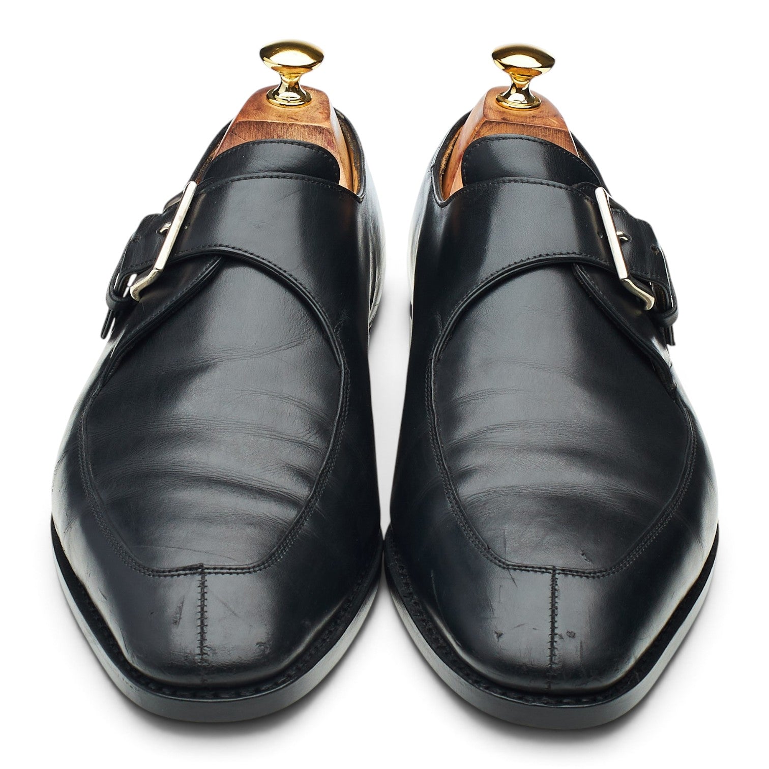 John Lobb Bourne monks cuir noir pointure UK 10,5