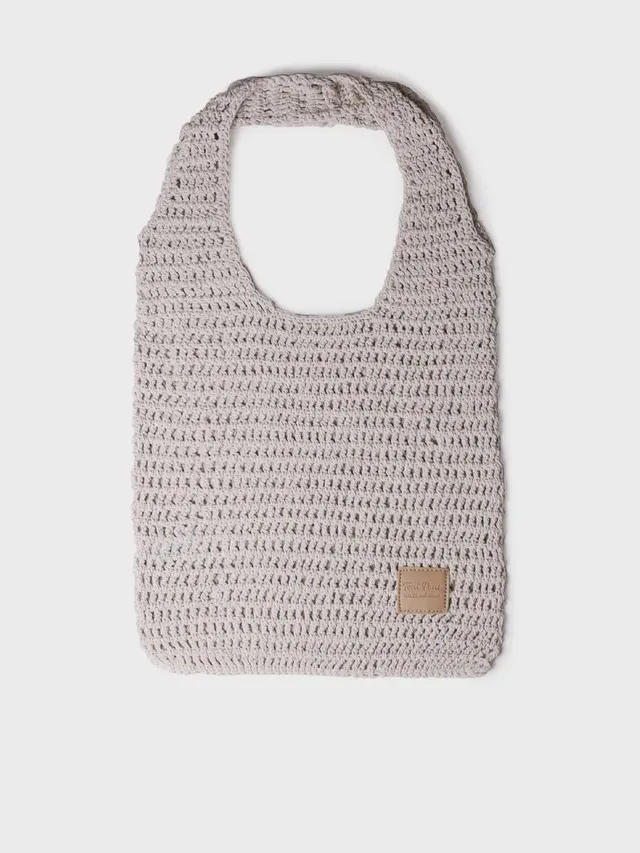 Toni Pons Goia sac crochet femme écru vegan