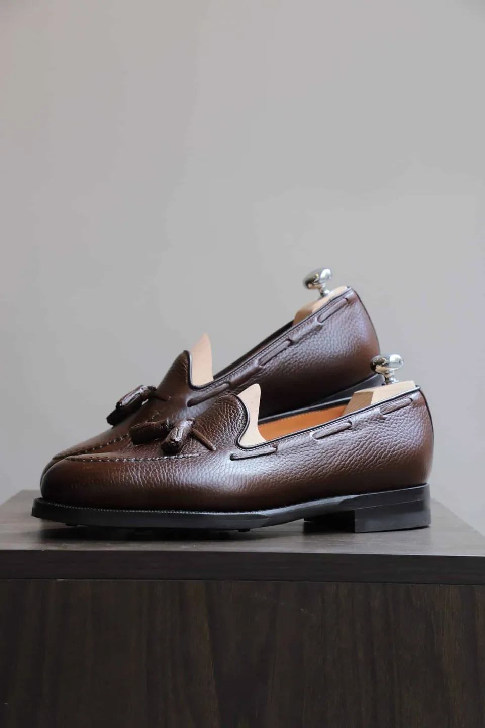 Malfroid Goodwood mocassin cuir grainé gomme Dainite