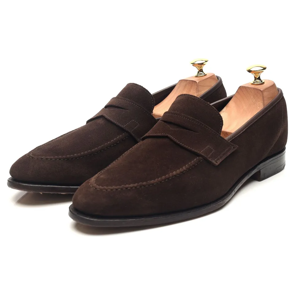 Crockett & Jones Teign mocassins daim marron 10 UK