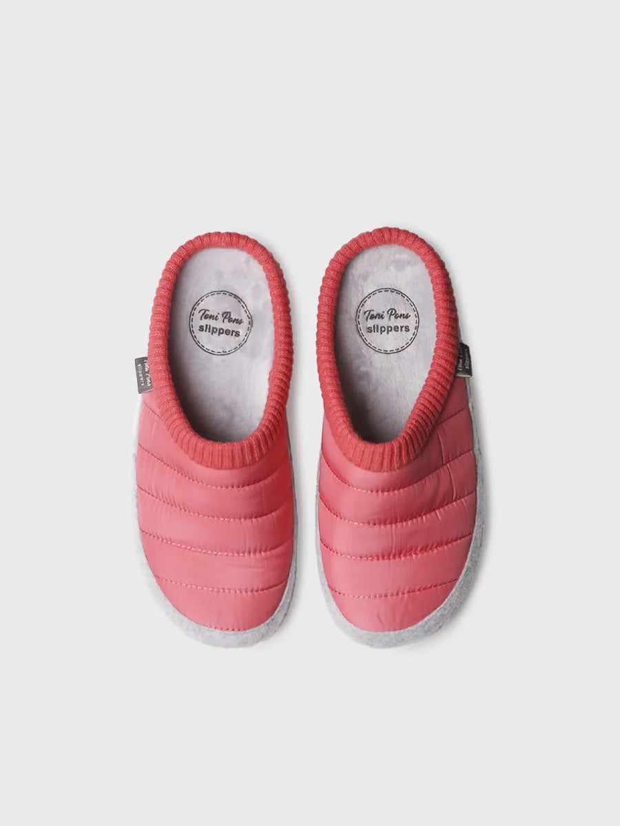 Toni Pons Mora-TK chausson femme fourré corail