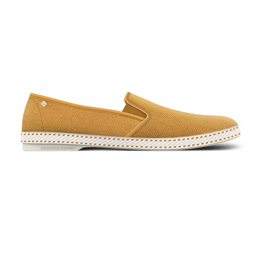 Rivieras Classic Toile Curry espadrilles jaune coton