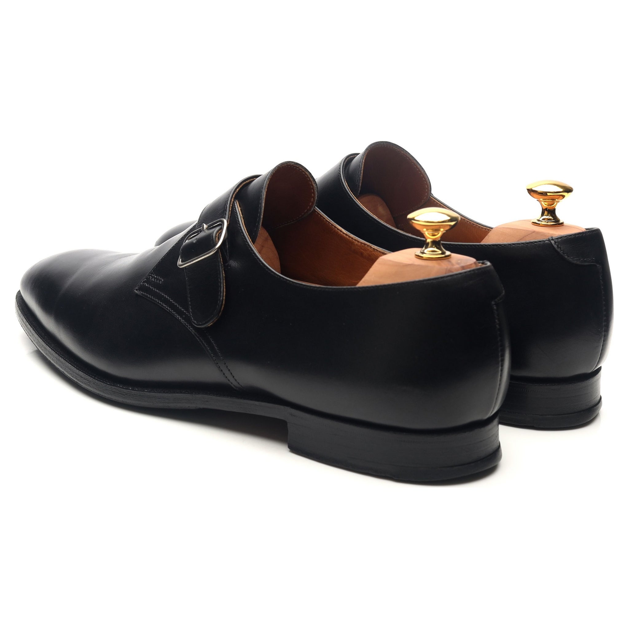 Crockett & Jones Grosvenor monk cuir noir UK 12