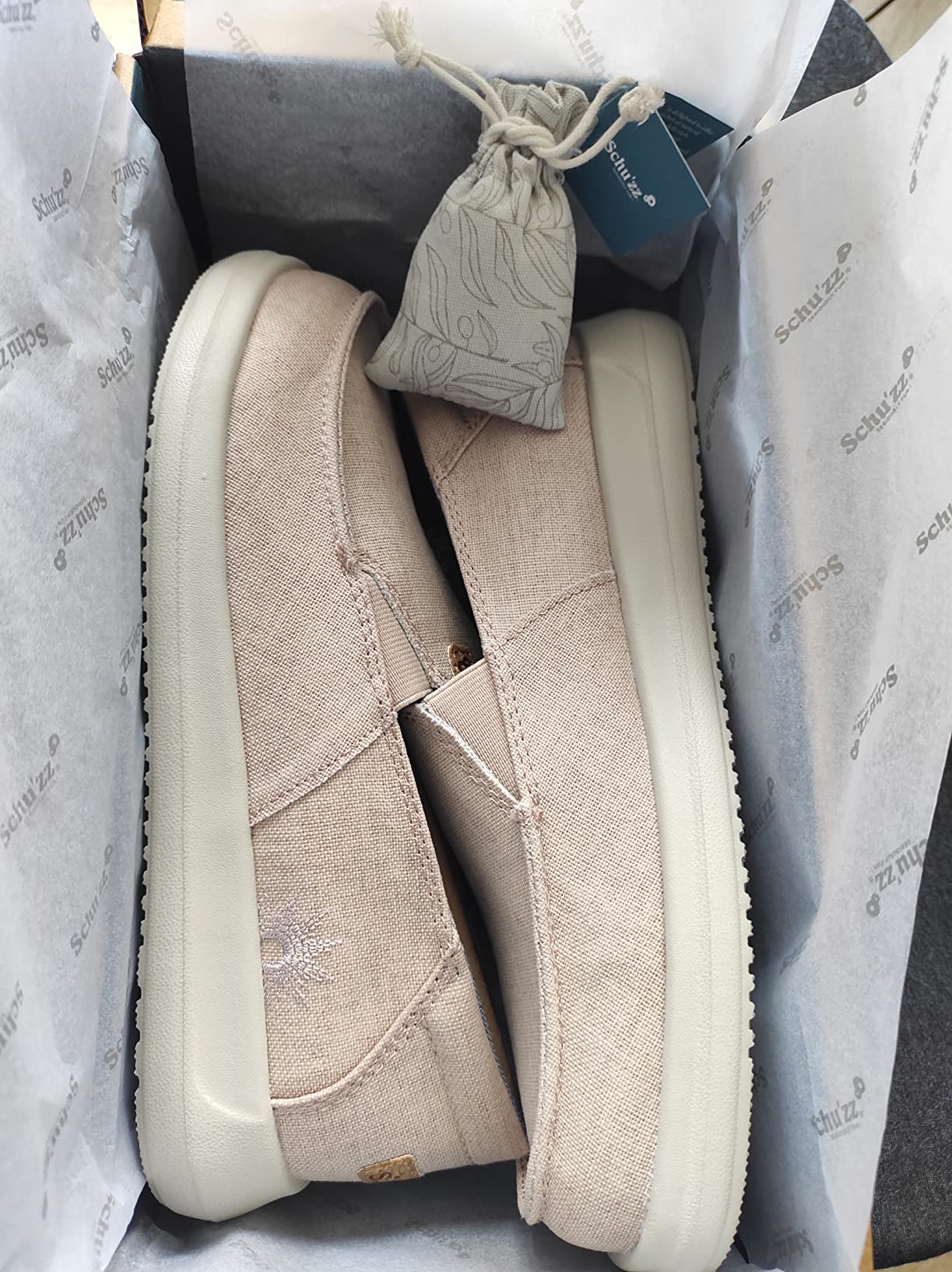 Schu'zz Manon Mocassin Femme Lin et Coton Respirant