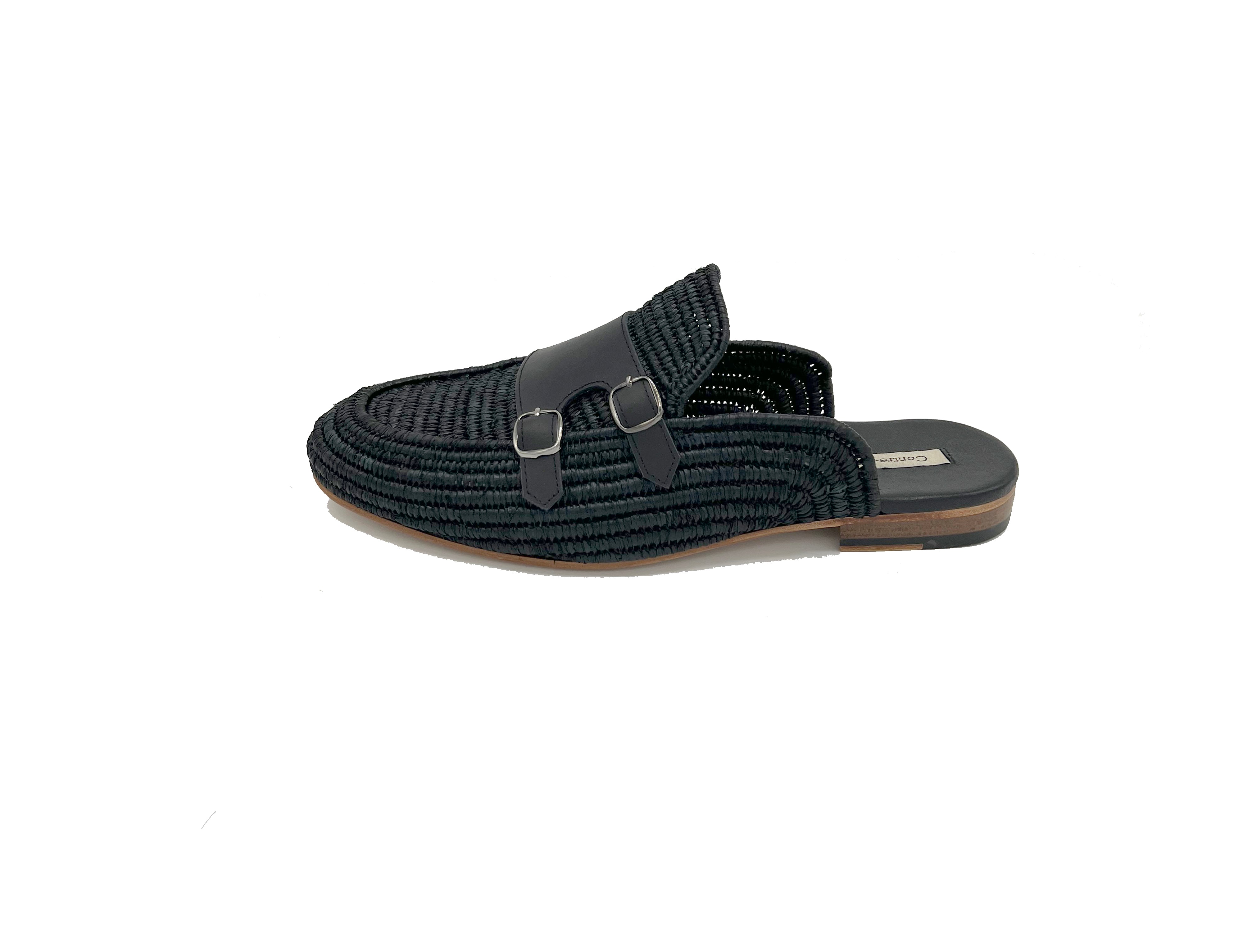 Contre-Allée Tamaris mule raphia marron naturel