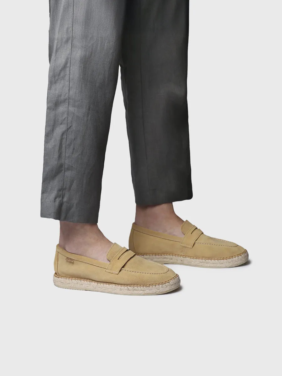 TONI PONS BENET espadrille homme fermée cuir velours