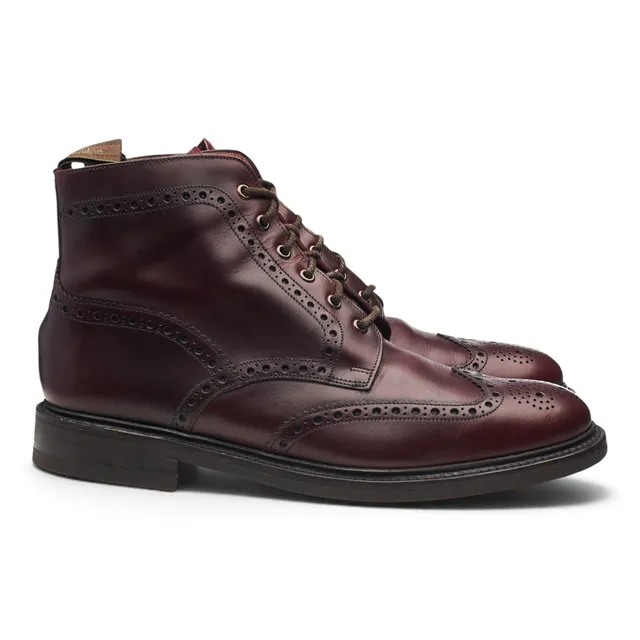 Loake 1880 Bedale bottines brogues cuir bordeaux UK 11