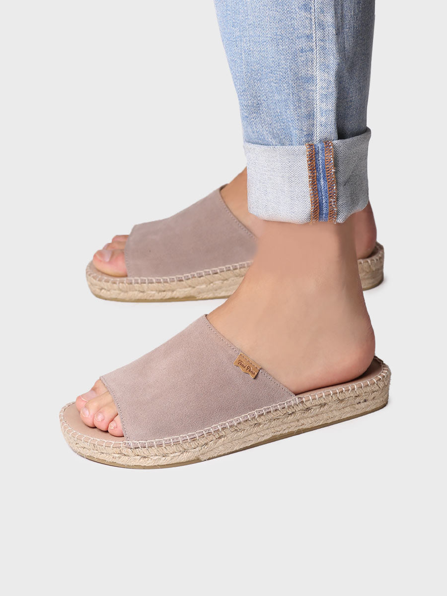 Toni Pons Bru espadrille homme cuir fendu ouverte