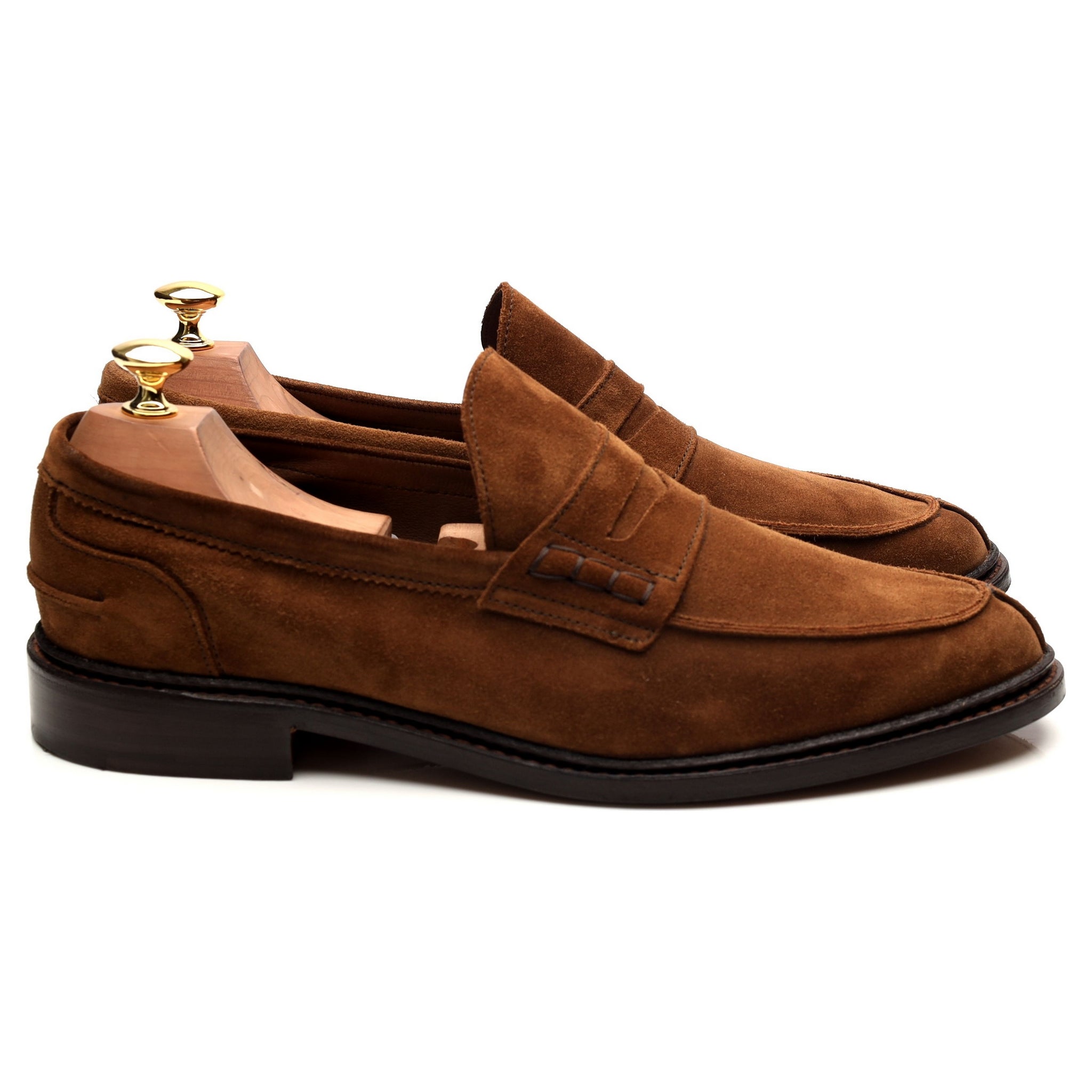 Tricker’s Adam mocassins UK 9.5 daim marron penny