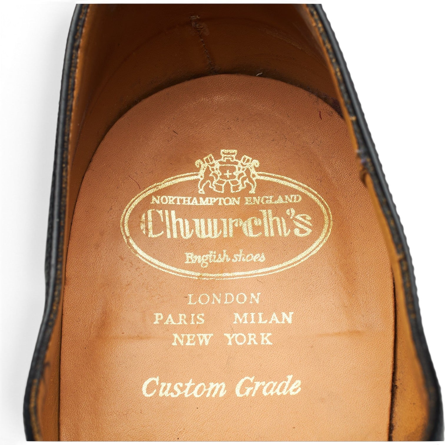 Church's Balmoral chaussures oxford cuir noir UK 13