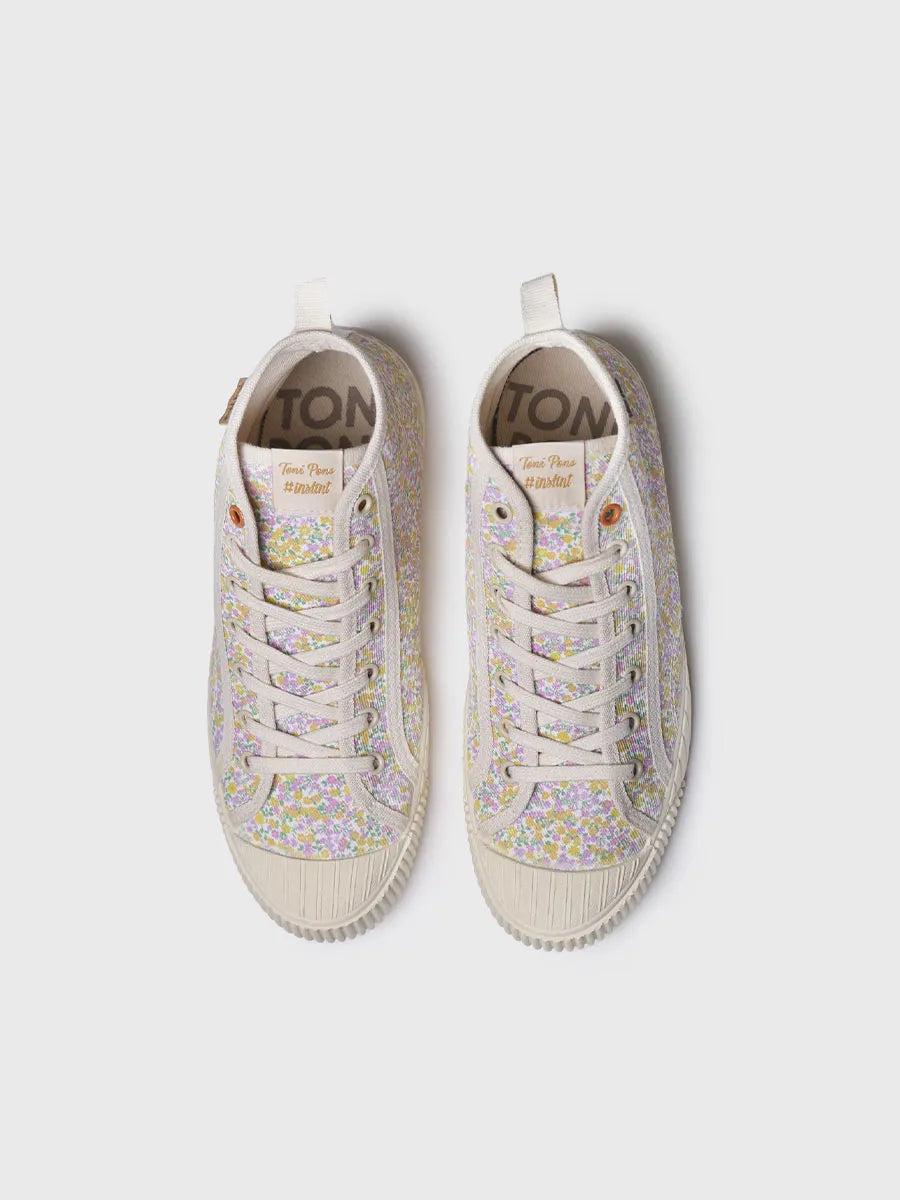 Toni Pons Gena-AP baskets femme montantes vegan écru