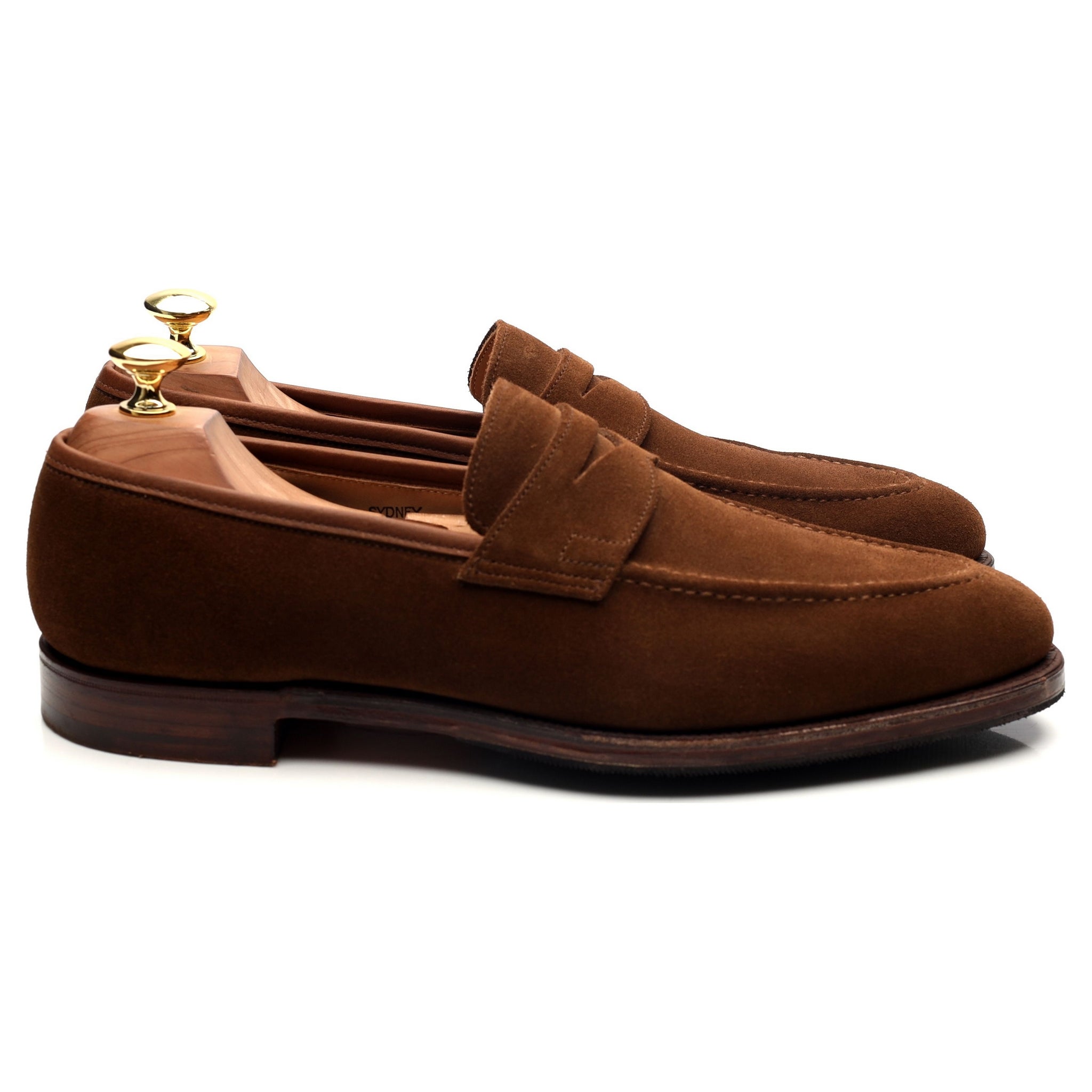 Crockett & Jones Sydney mocassins daim marron UK 8