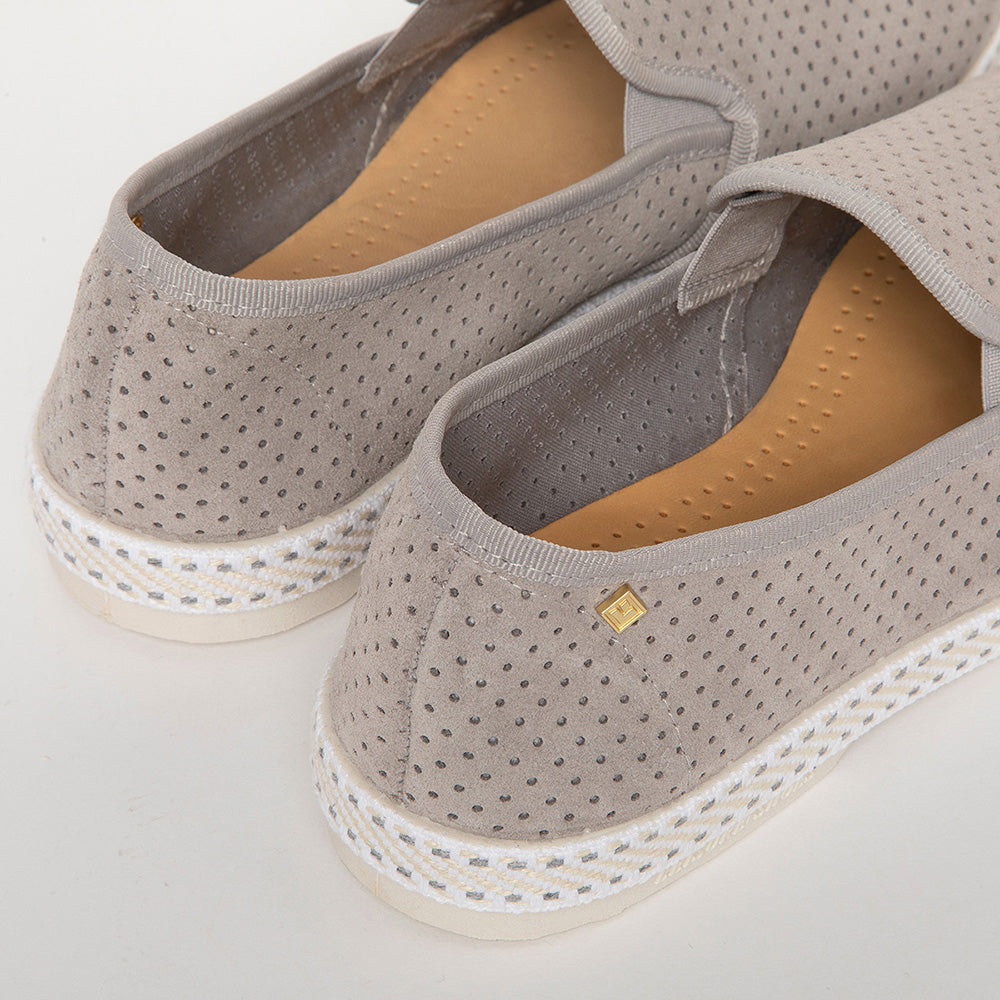 Rivieras Classic 3072 espadrilles cuir gris