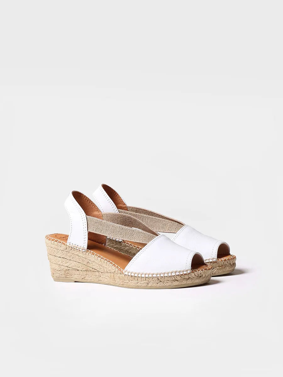 Toni Pons Teide-P espadrille femme cuir talon 6 cm
