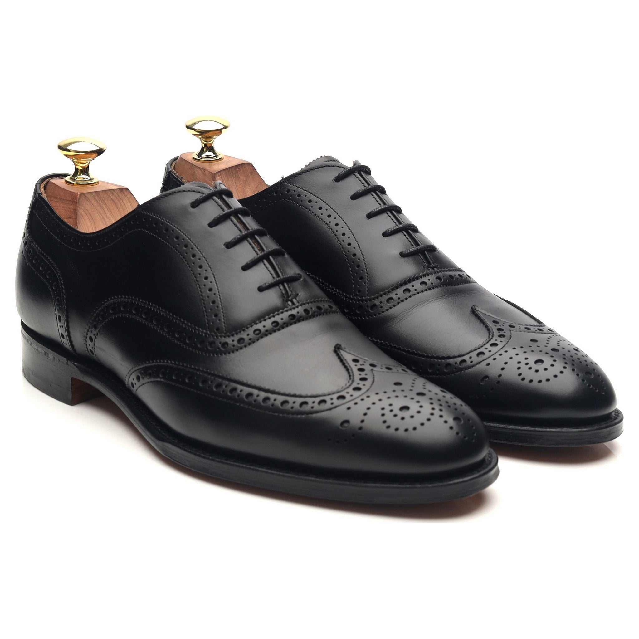 New & Lingwood brogues cuir noir UK 7.5