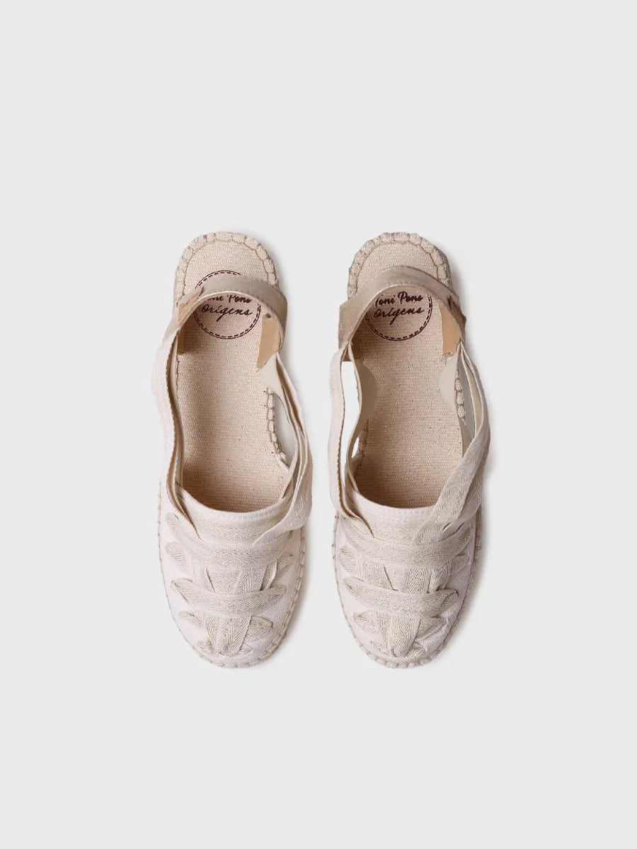 Toni Pons Tracy-CZ espadrilles compensées écru