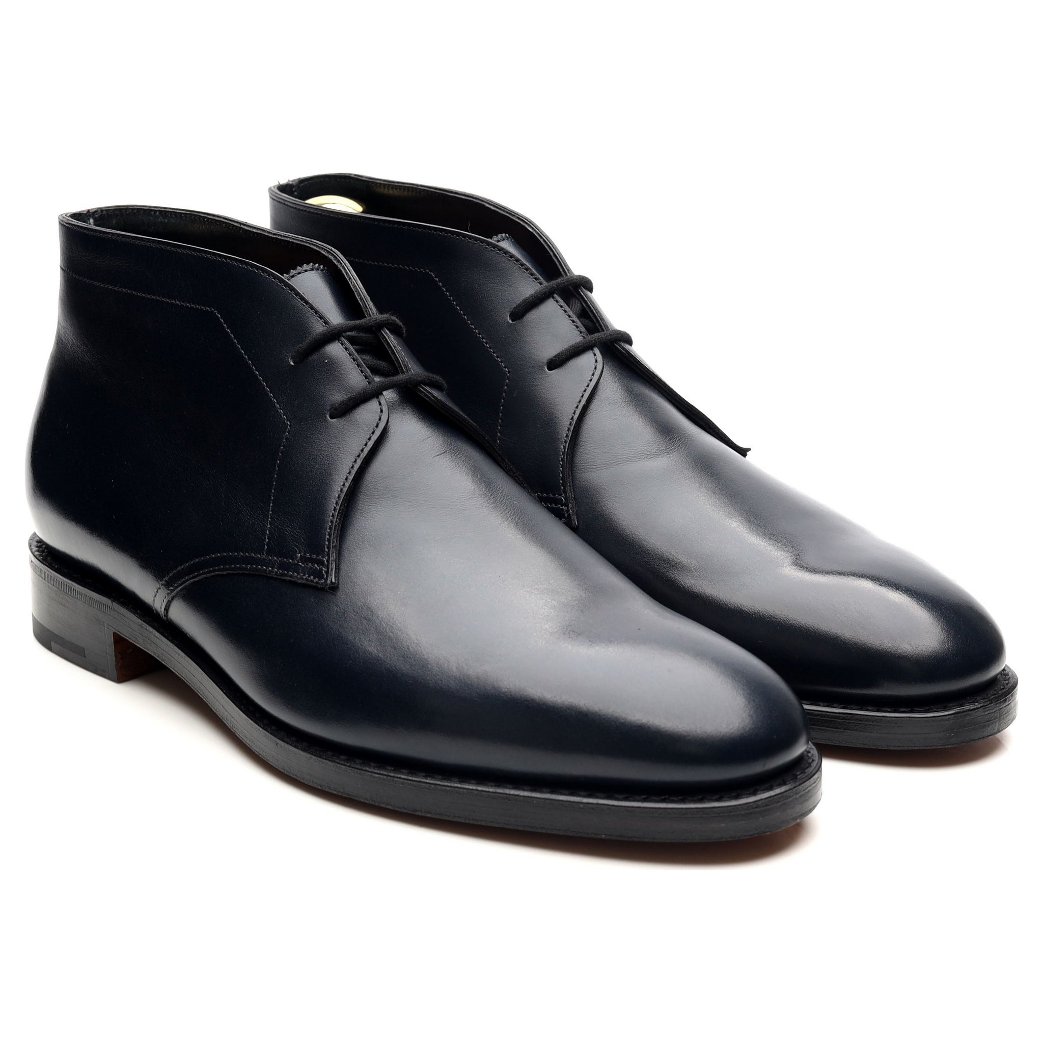 John Lobb Heywood bottines cuir bleu marine pointure UK 7