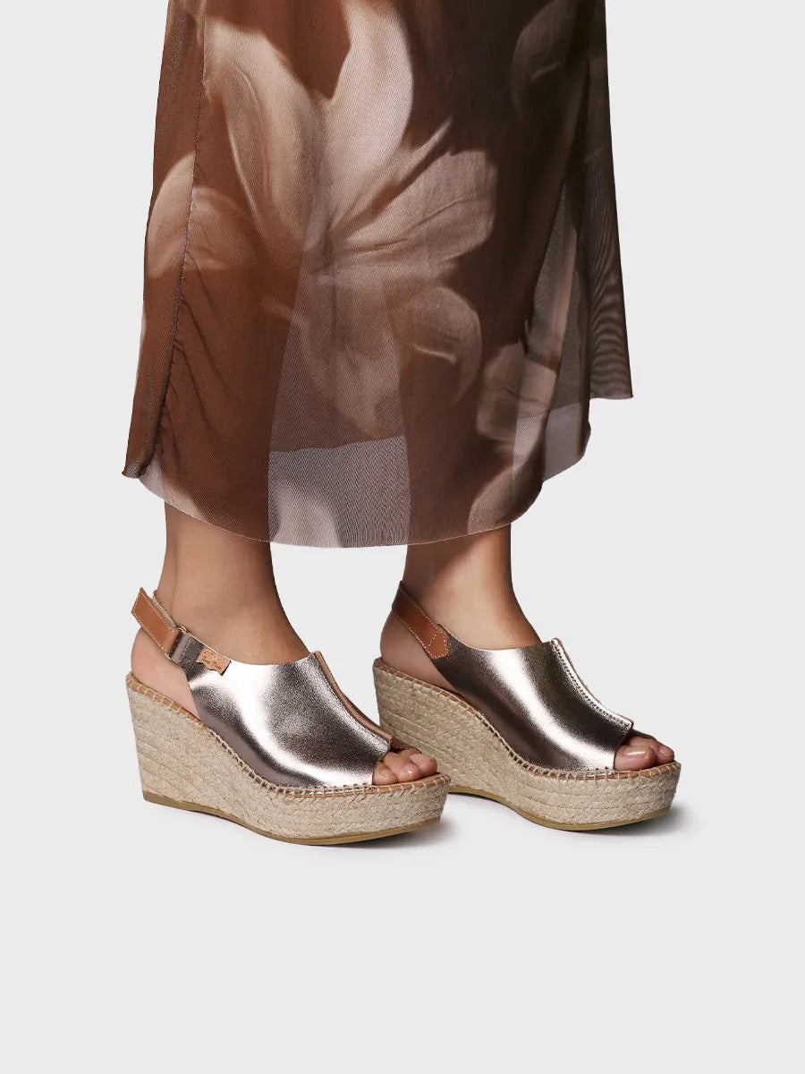 Toni Pons Lugano-P espadrille compensée cuir 8 cm