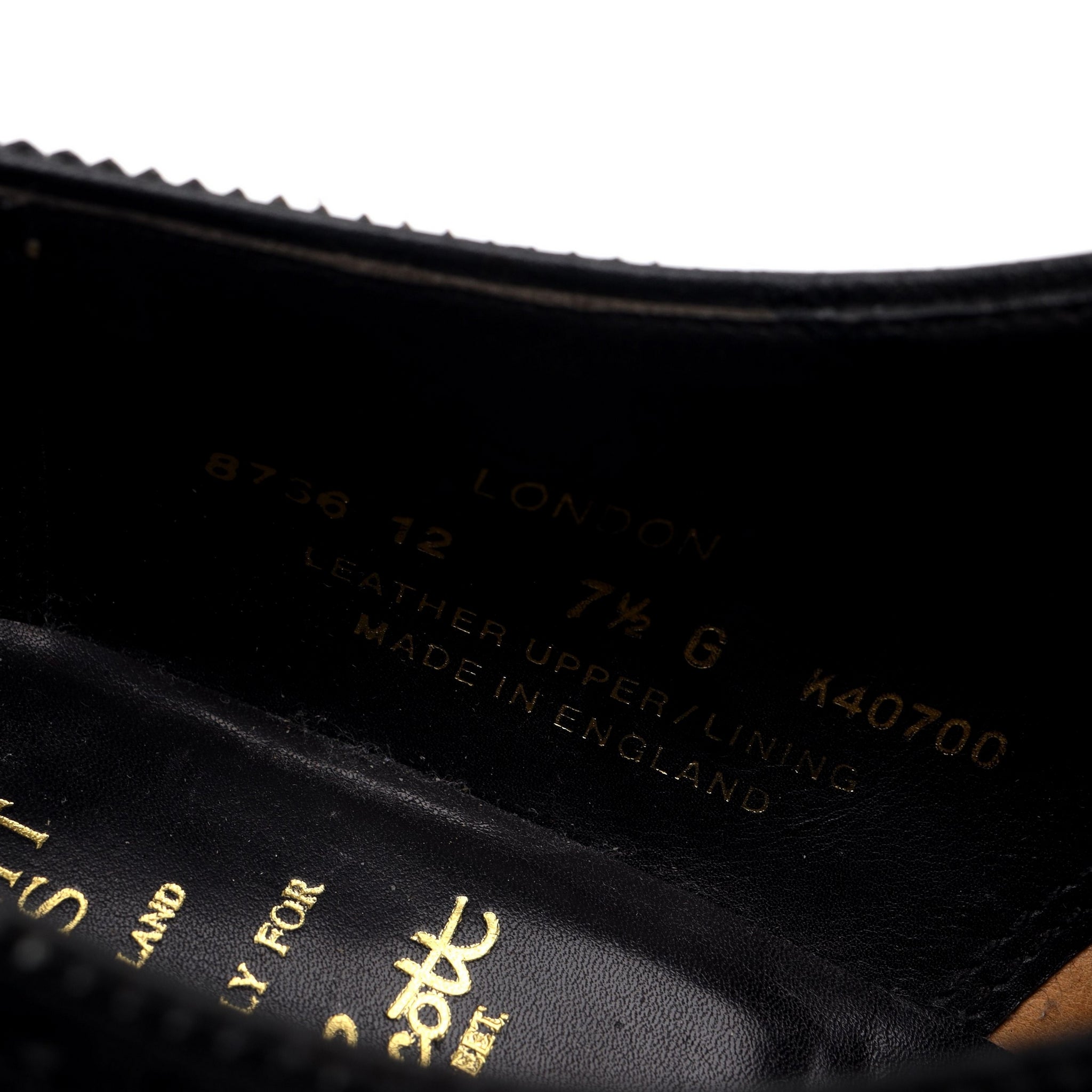 Gordon Scott London richelieu cuir noir UK 7.5