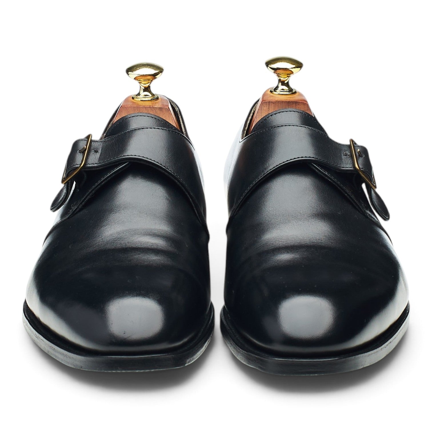 Edward Green Troon monk cuir noir 7.5 UK
