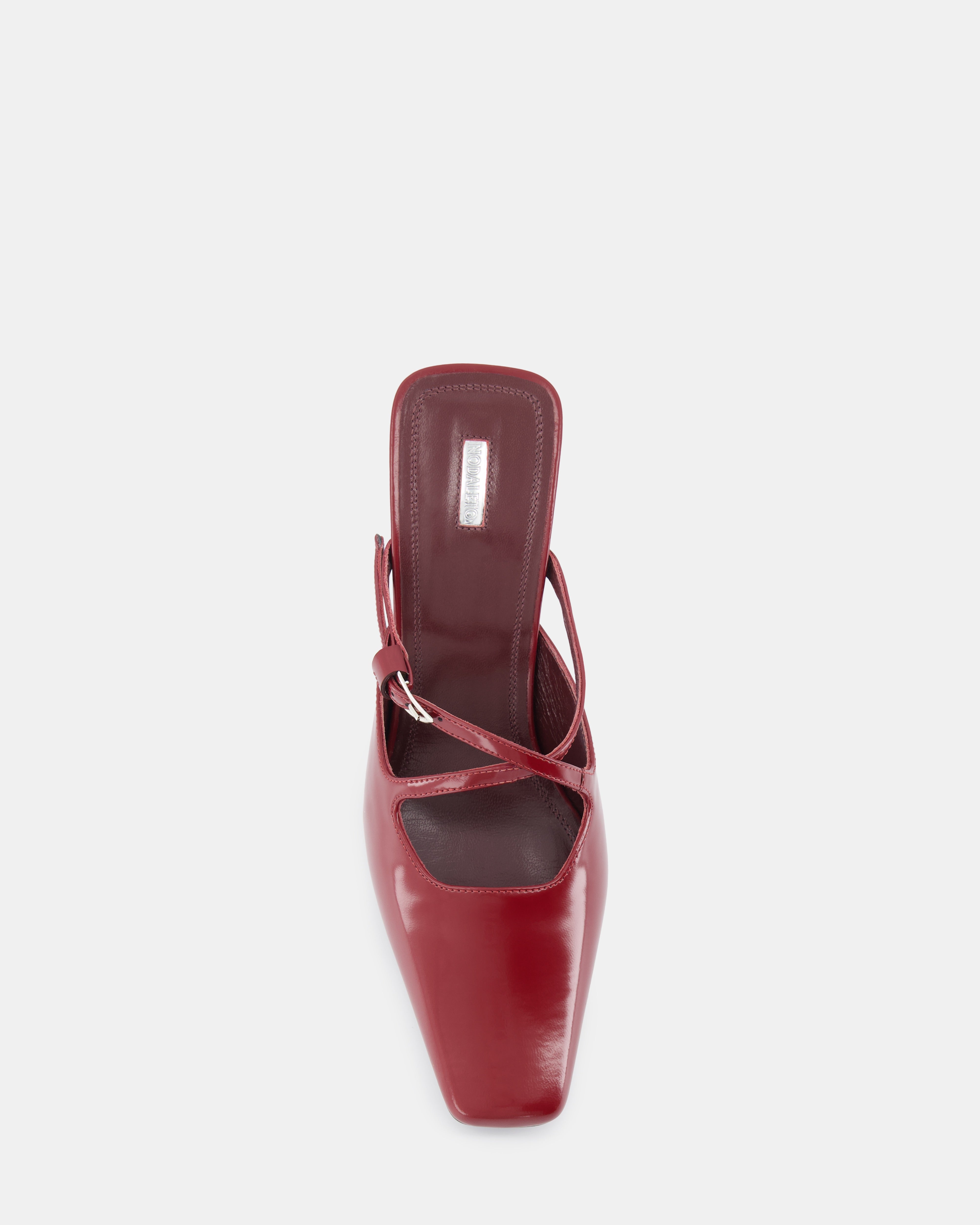 Nodaleto Nodstalgia Grace mules bordeaux verni talon 8,5 cm