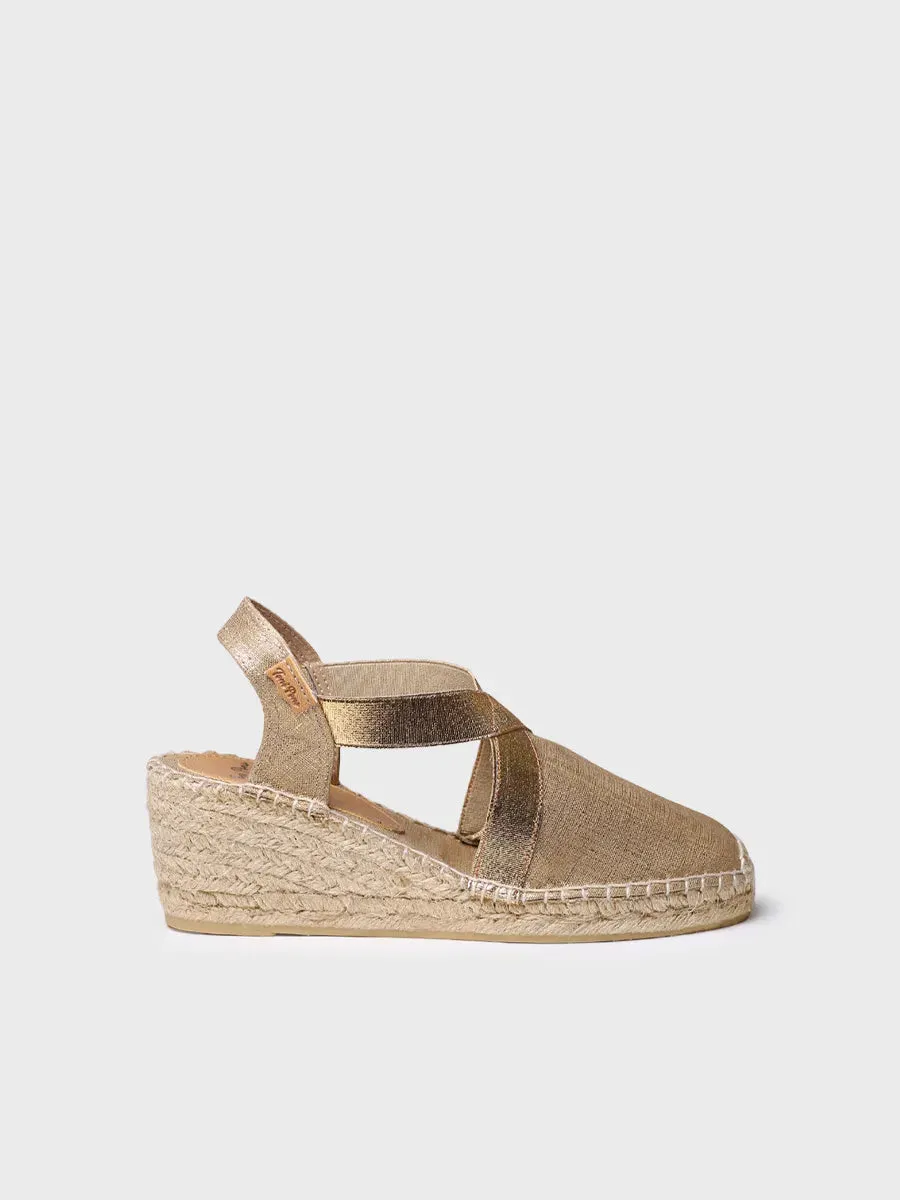 Toni Pons Fabi espadrille compensée platino vegan