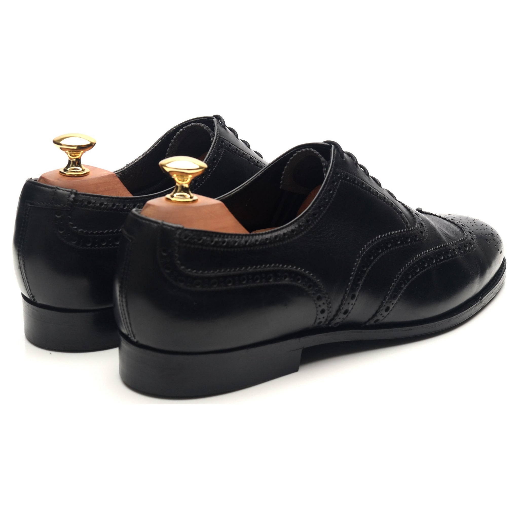George Cleverley brogue cuir noir 9 semelle cuir