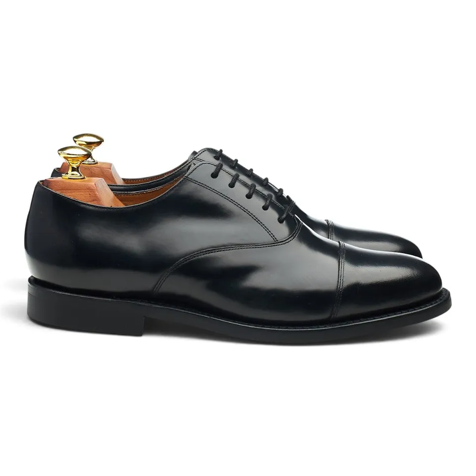 Barker Luton oxford cuir noir 7 semelle gomme