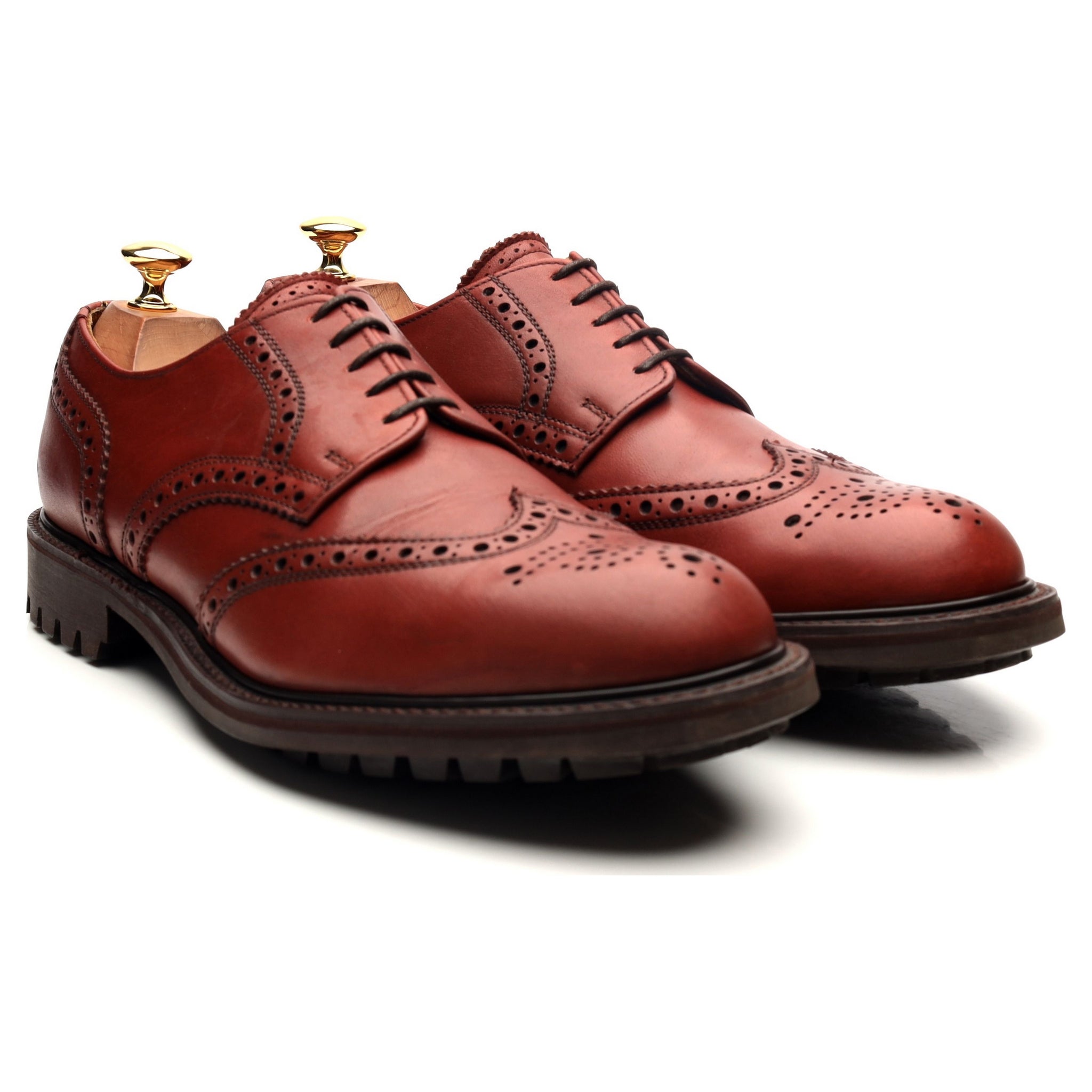 Alfred Sargent Stirling derby brogue cuir marron UK 9
