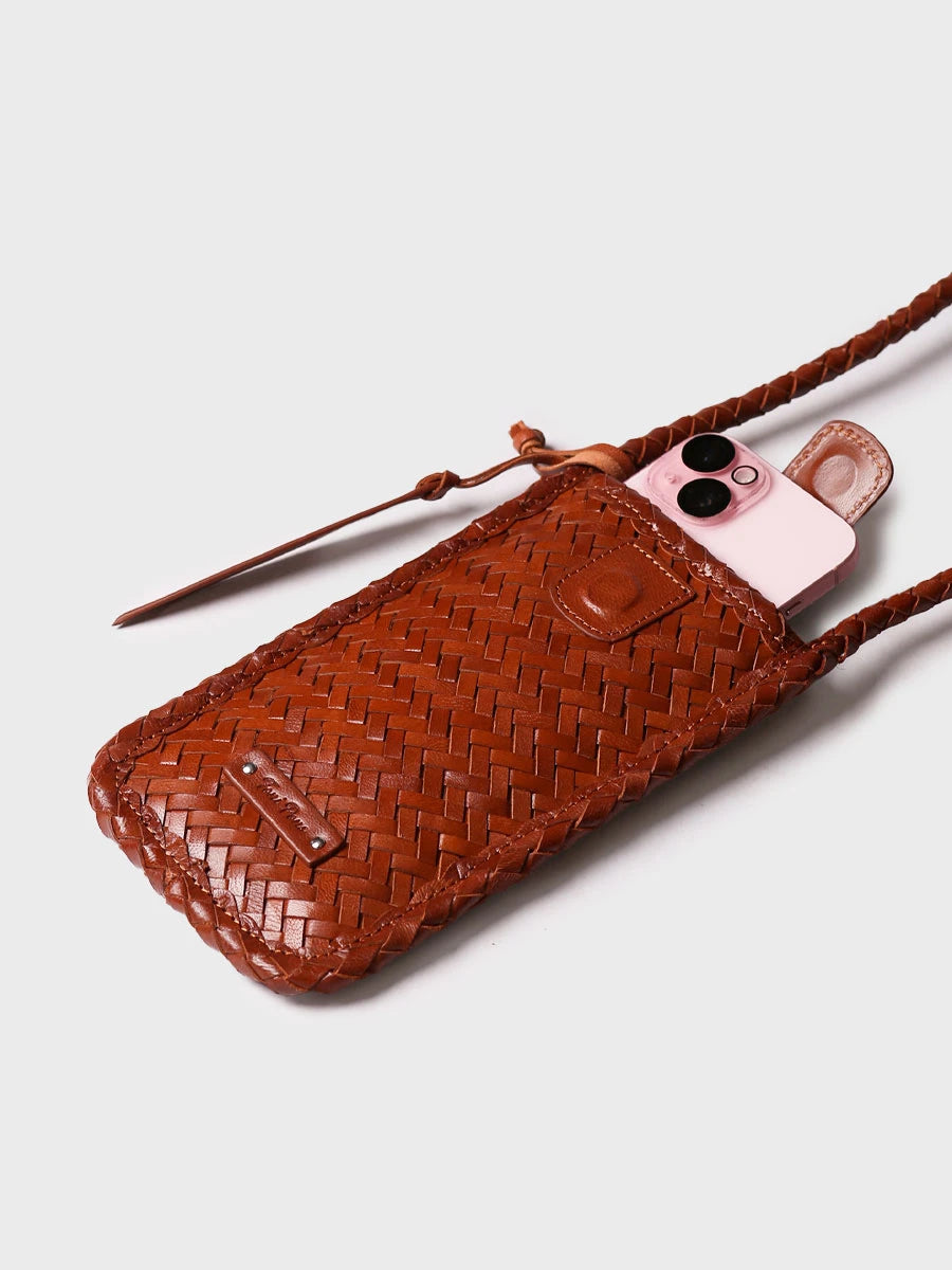 Toni Pons Gelsa sac téléphone cuir tressé