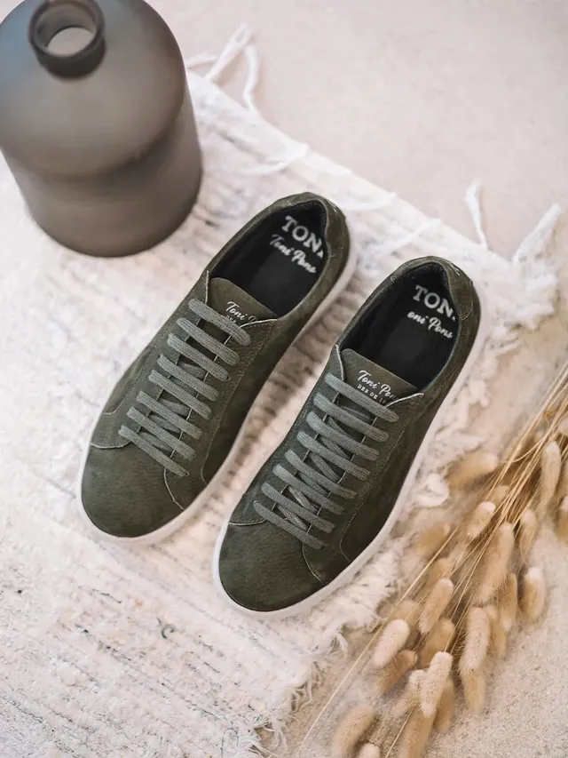 Toni Pons Dalmau basket homme nubuck kaki 3,5 cm