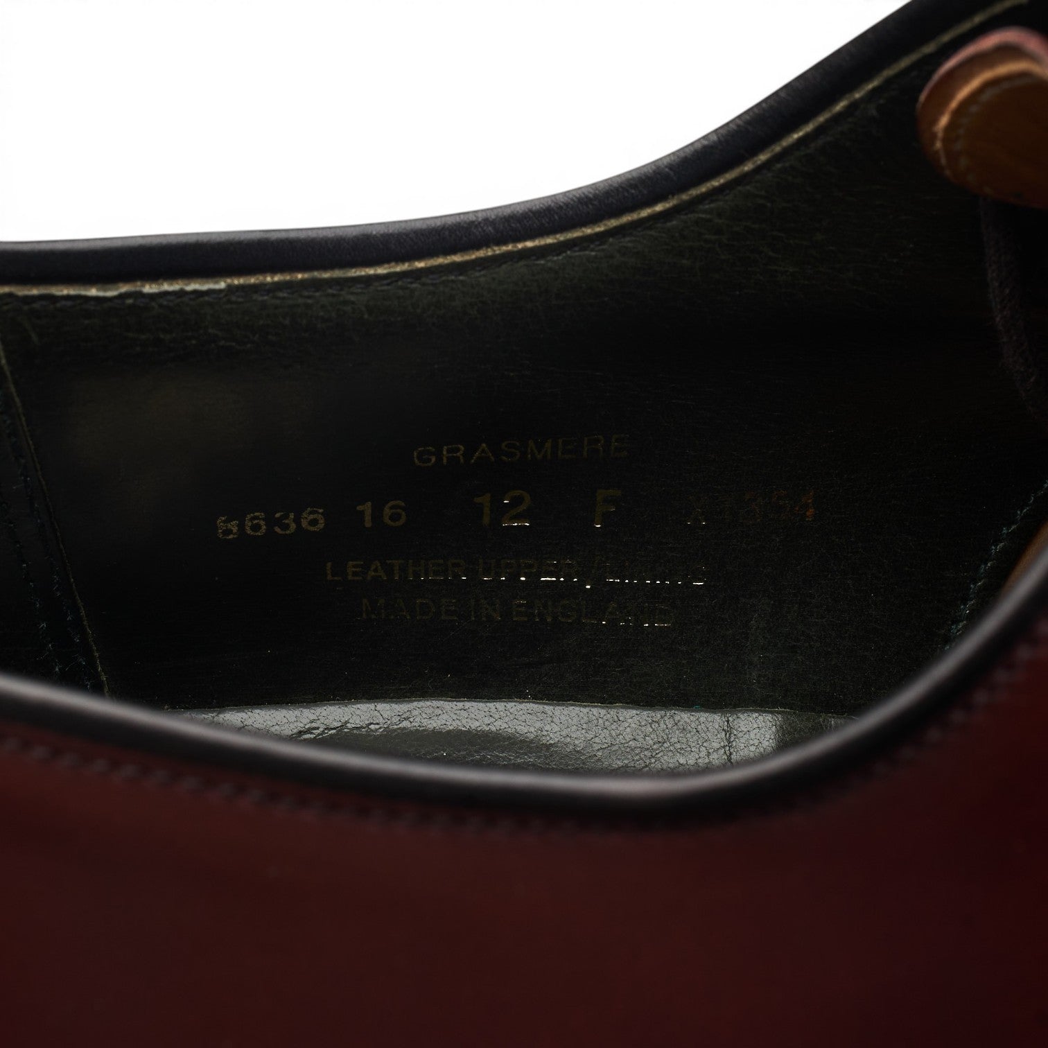 Crockett & Jones Grasmere derby cordovan bordeaux UK 12