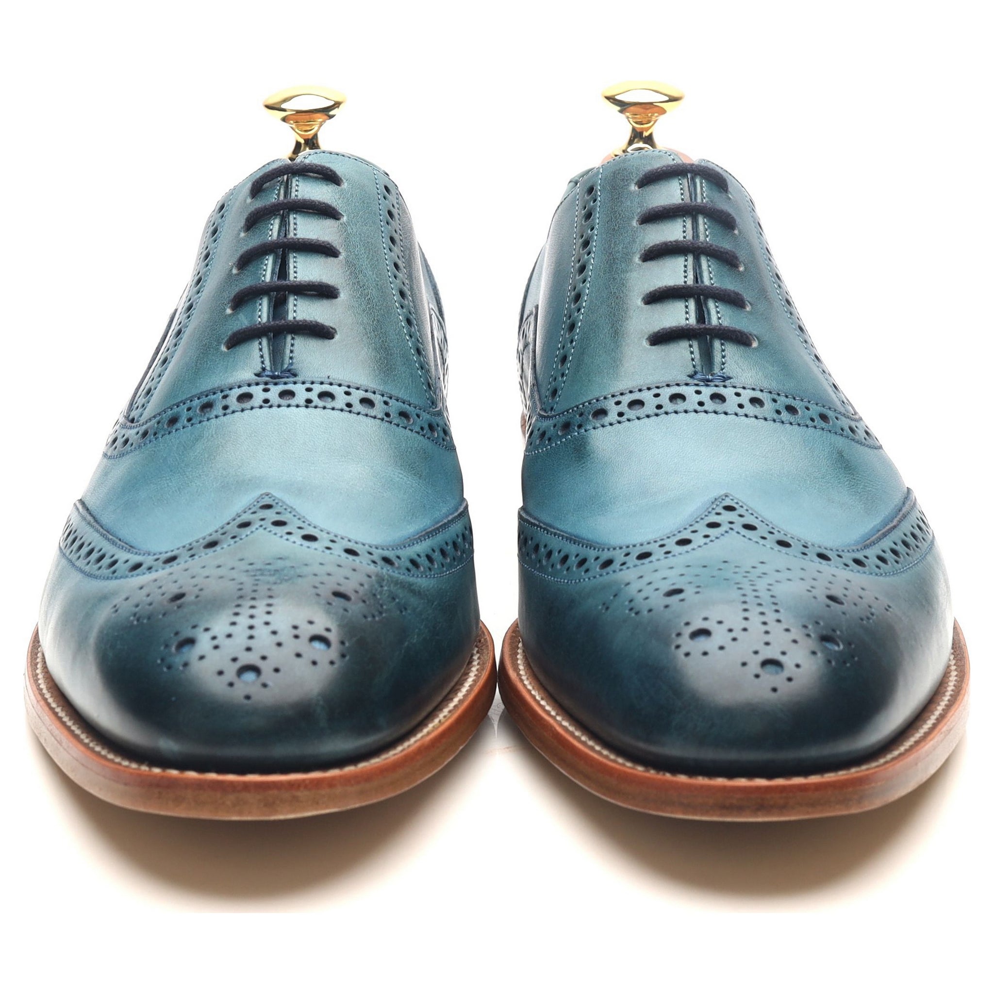 Barker Valiant brogues cuir bleu pointure UK 9