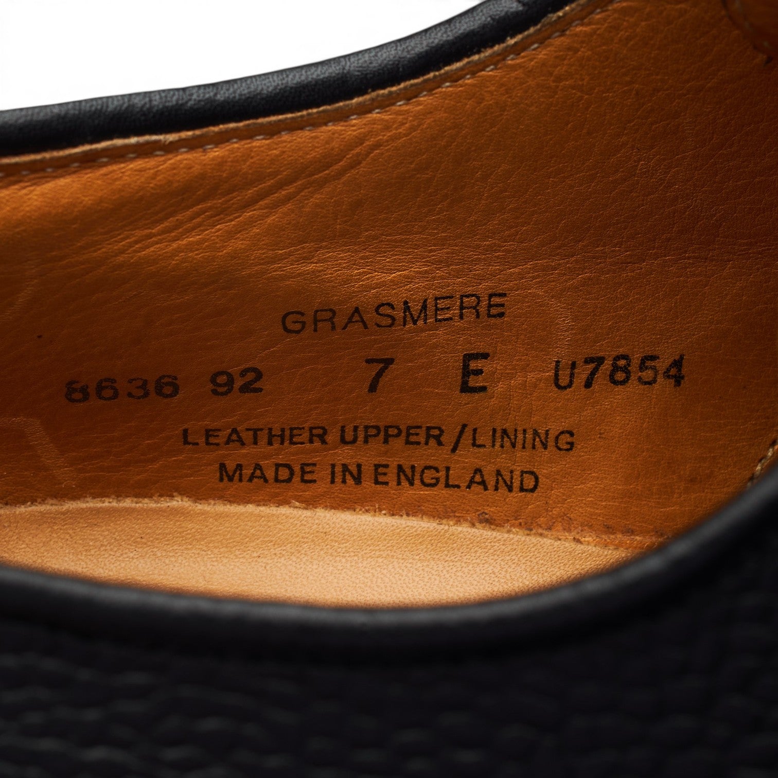 Crockett & Jones Grasmere derby cuir grainé noir UK 7