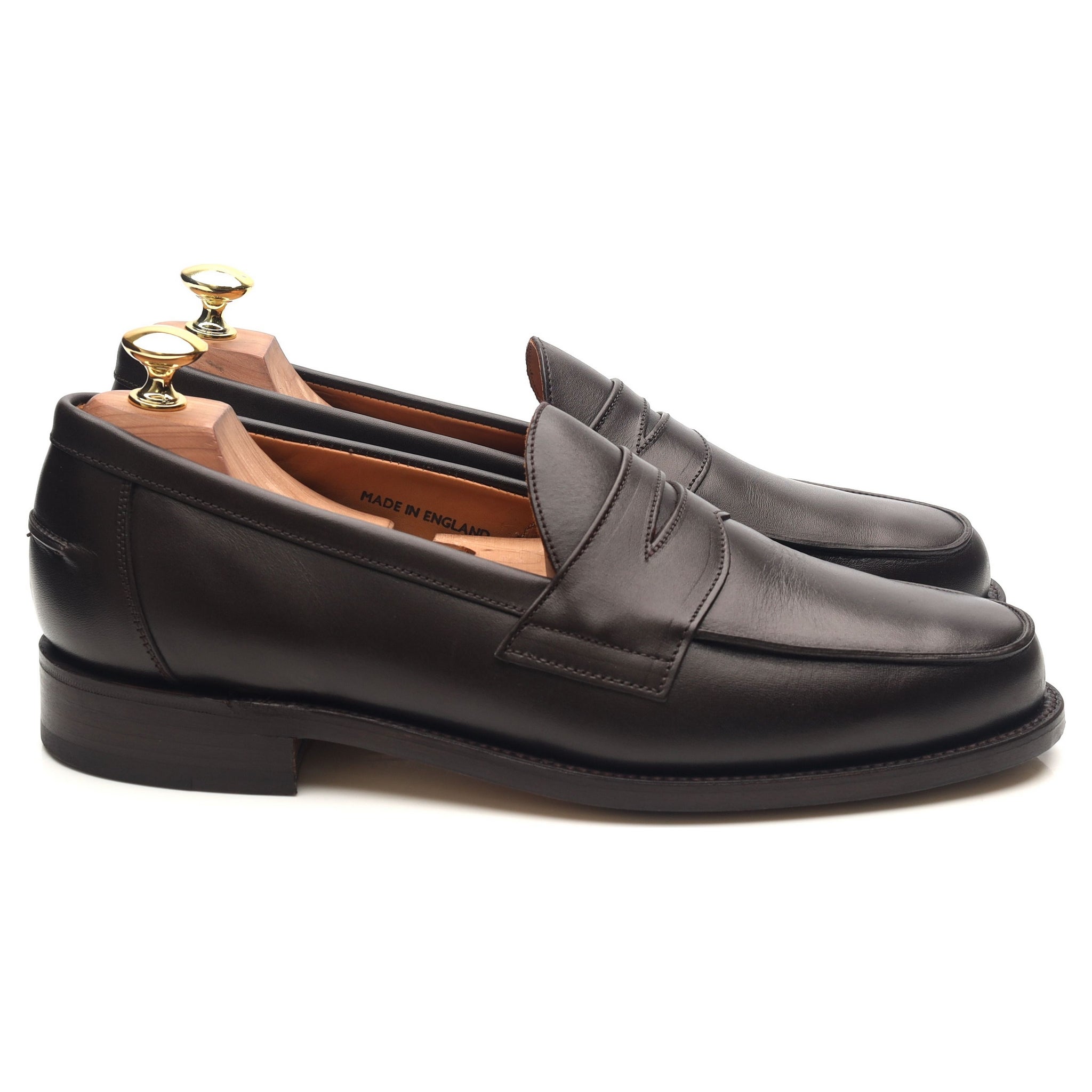 Sanders Madrid mocassins cuir marron foncé UK 8.5