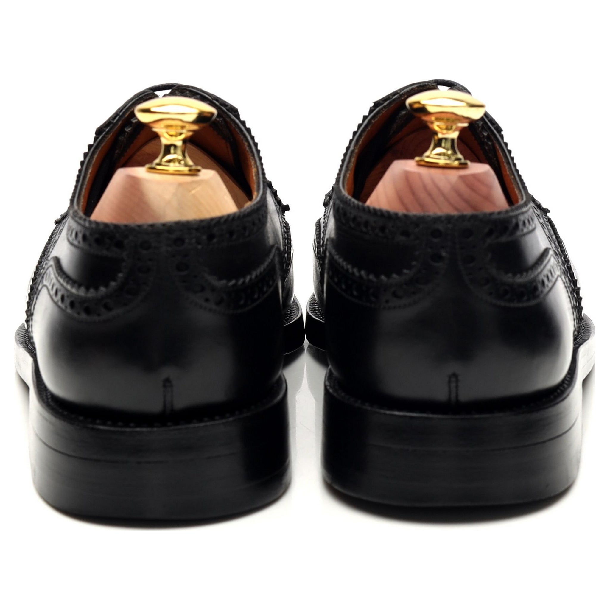 J.M. Weston derbies brogue cuir noir UK 7.5