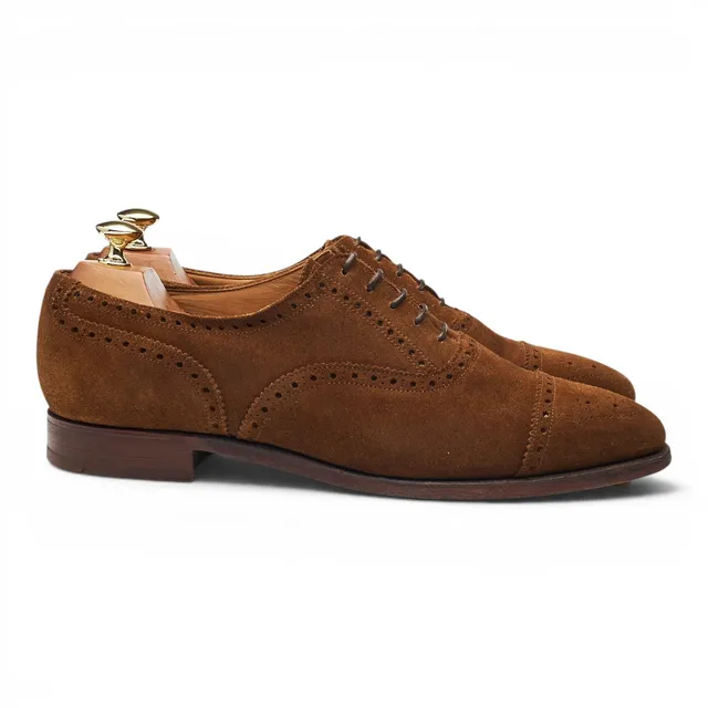 Shipton et Heneage Winchester richelieu suède marron UK 9