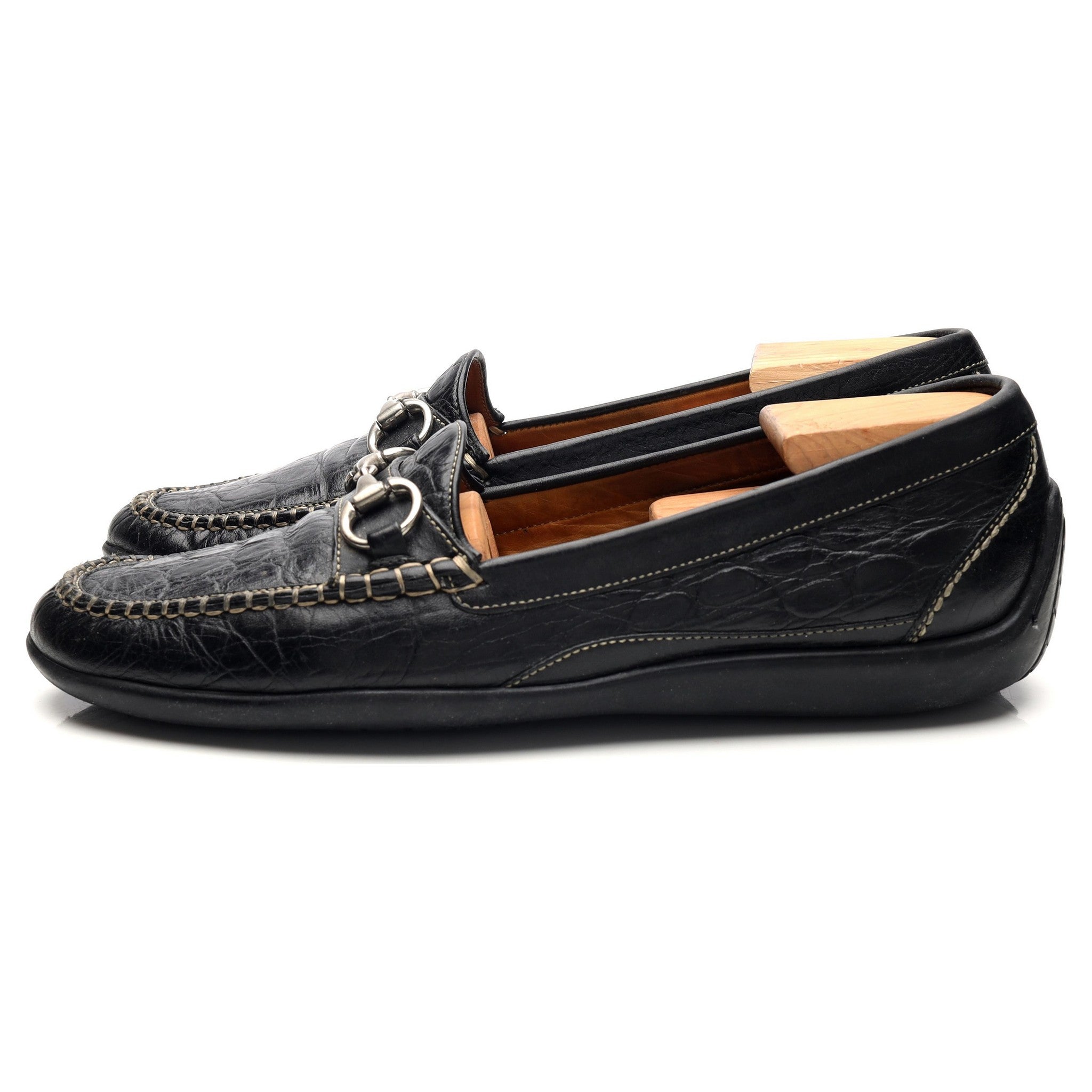 Martin Dingman Saxon mocassins mors cuir noir 9.5